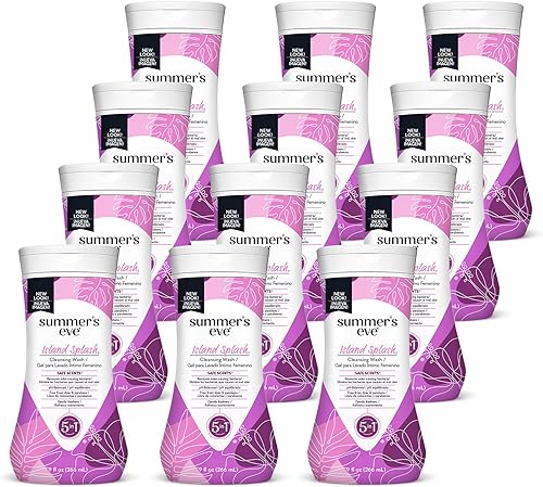 Summer's Eve Island Splash - Jabón corporal refrescante diario para todo tipo femenino, elimina el olor, lavado femenino pH equilibrado, 9 onzas