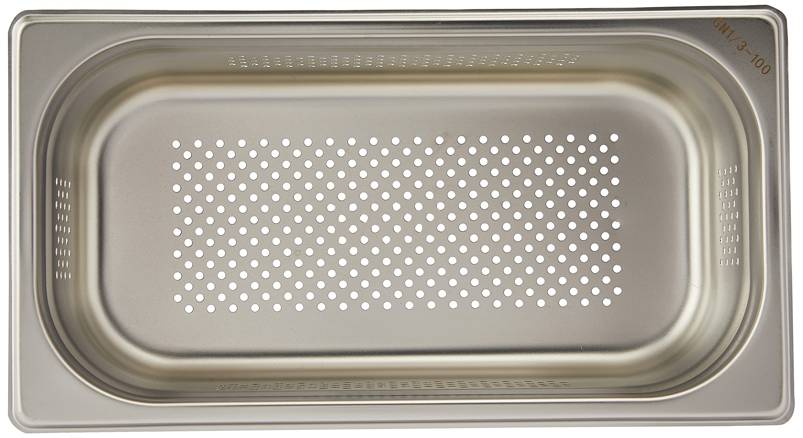 SARO BUDGET LINE Recipiente GN 1/3 perforado, acero inoxidable, 100 mm de profundidad, para ollas a vapor y baño maría, 4 l