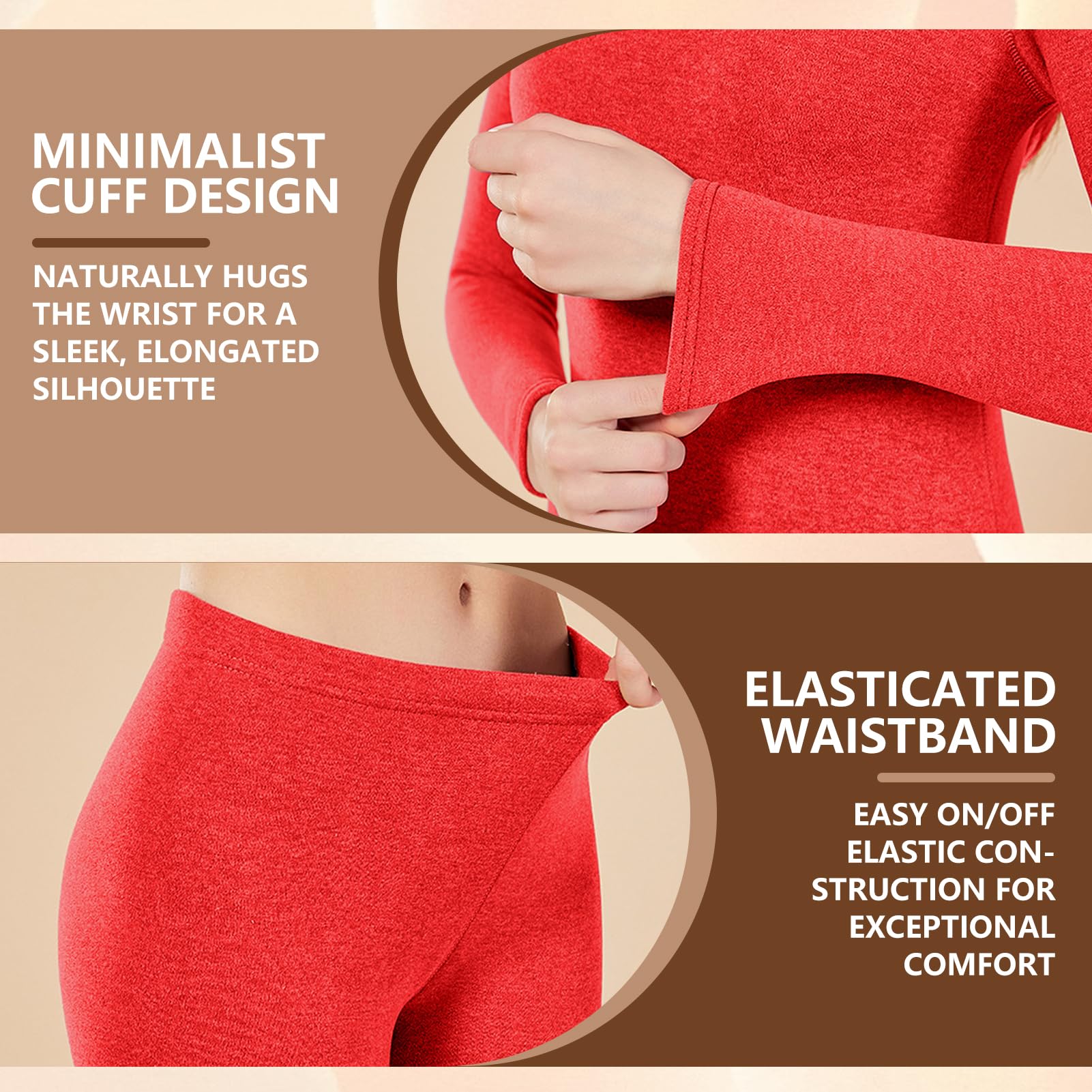 Donna Set Termico Intimo Completo, Biancheria Termica Funzionale per Sci e Invernale, Maglia a Lunga Manica & Pantaloni Base Traspirante