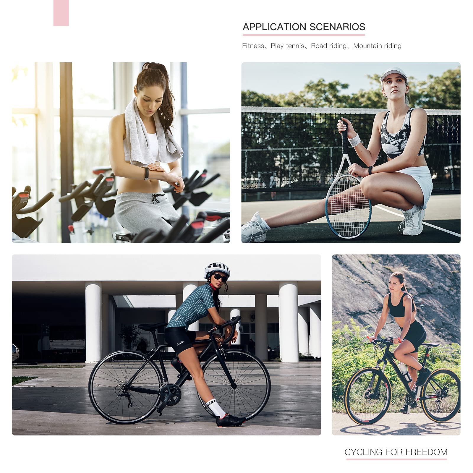 Santic Pantaloncini da ciclismo da donna 2 in 1, pantaloncini da ciclismo con fascia alta imbottita