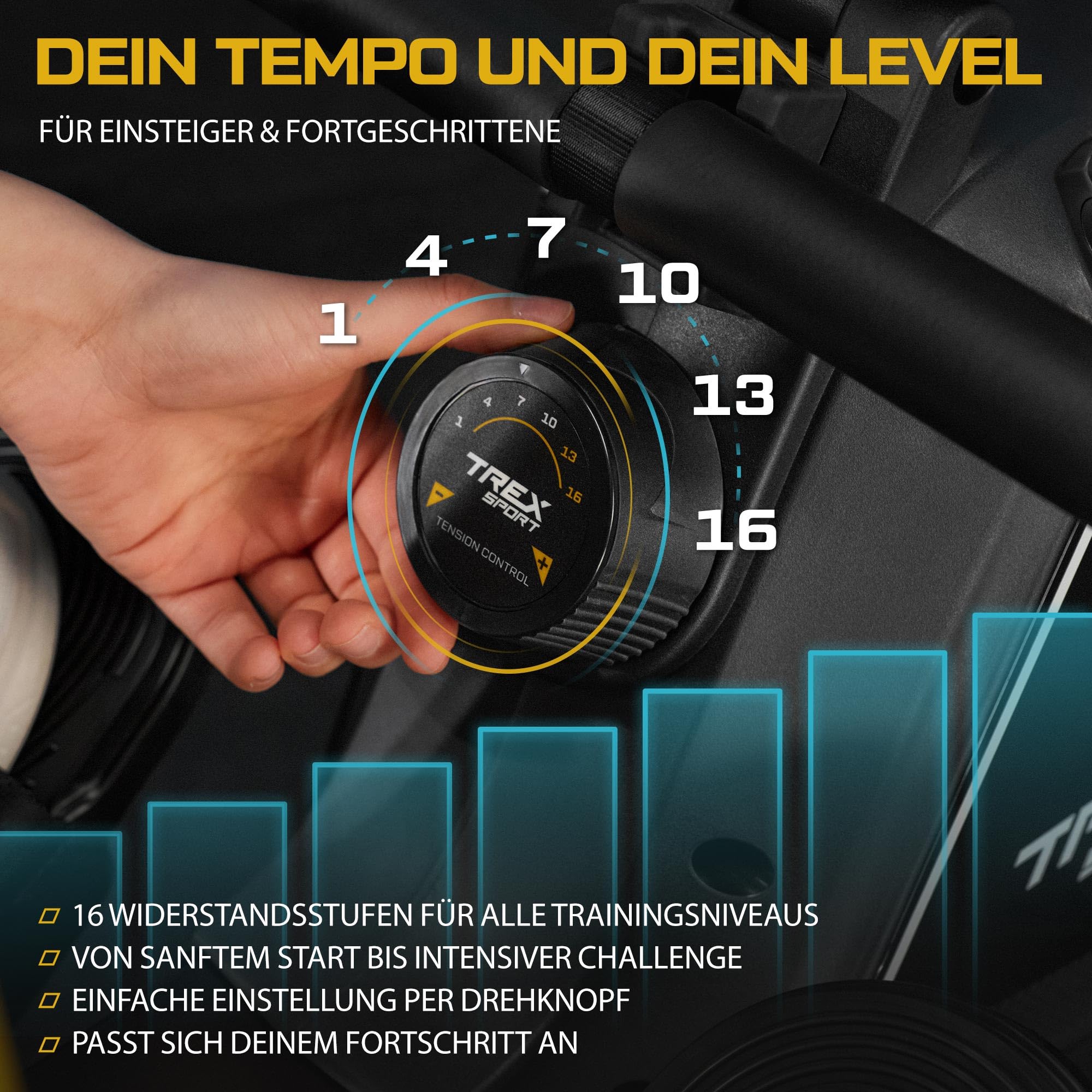 TREX SPORT Rudergerät TX-580RM REIN bis 130 kg 16 Stufen Magnetwiderstand