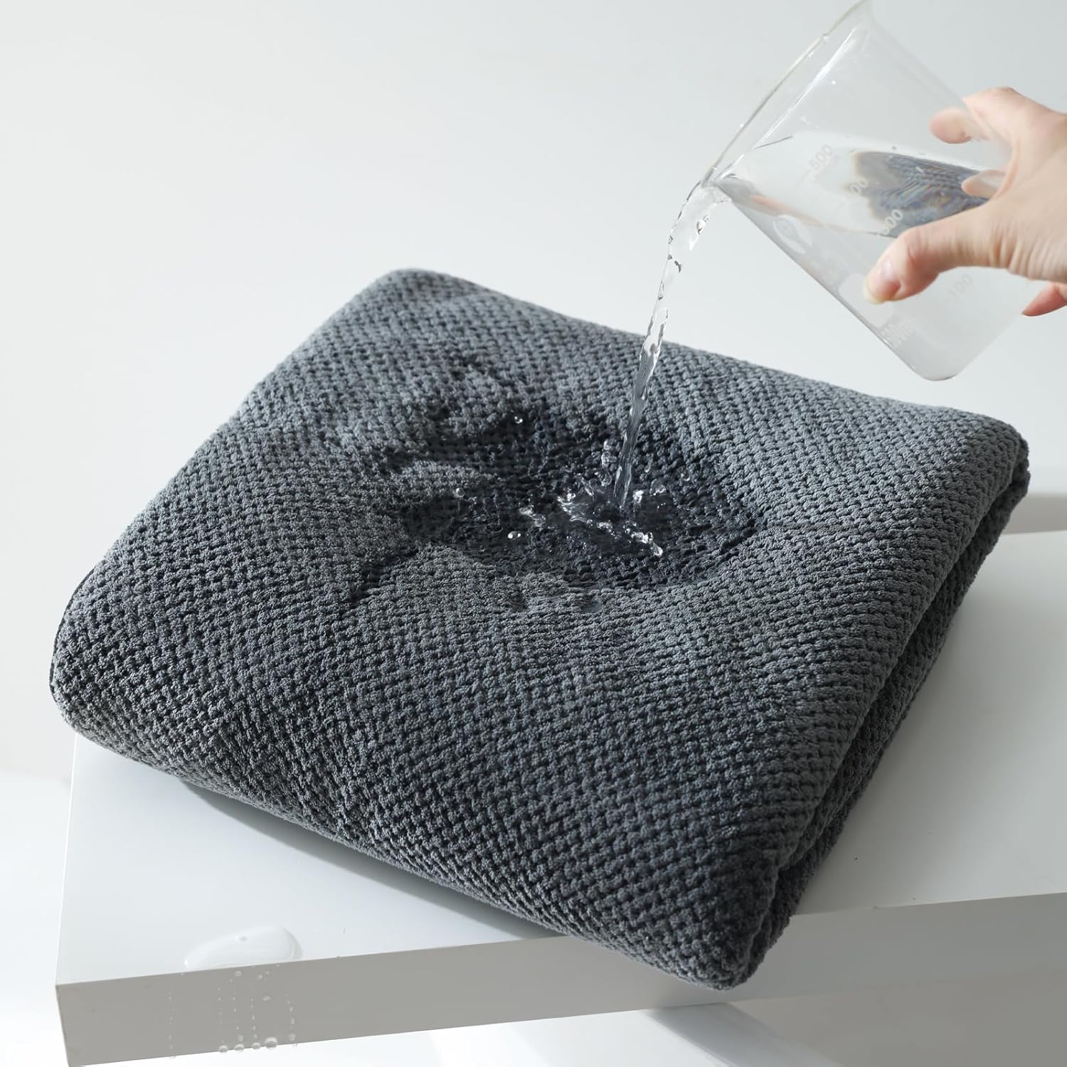 40x80 Inches Bath Sheets Towels for Adults Oversized Bath Towels Extra Large Luxury Super Soft Absorbent Quick Dry Microfiber (Charoal Grey,6PCS) - Image 5