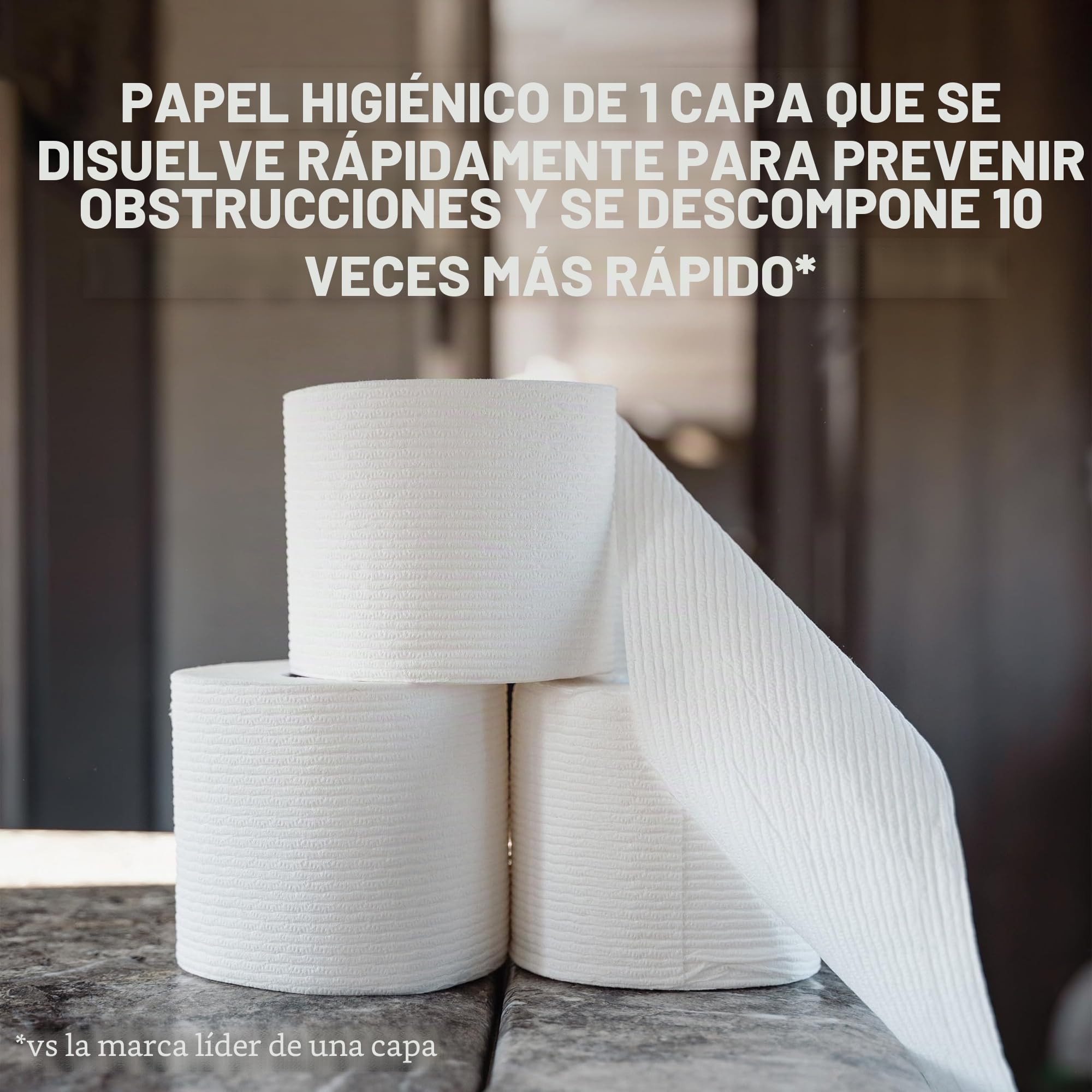 Scott Papel higiénico de disolución rápida, 48 rollos dobles (6 paquetes de 8) = 96 rollos regulares, 231 hojas por rollo, hecho para caravanas y barcos