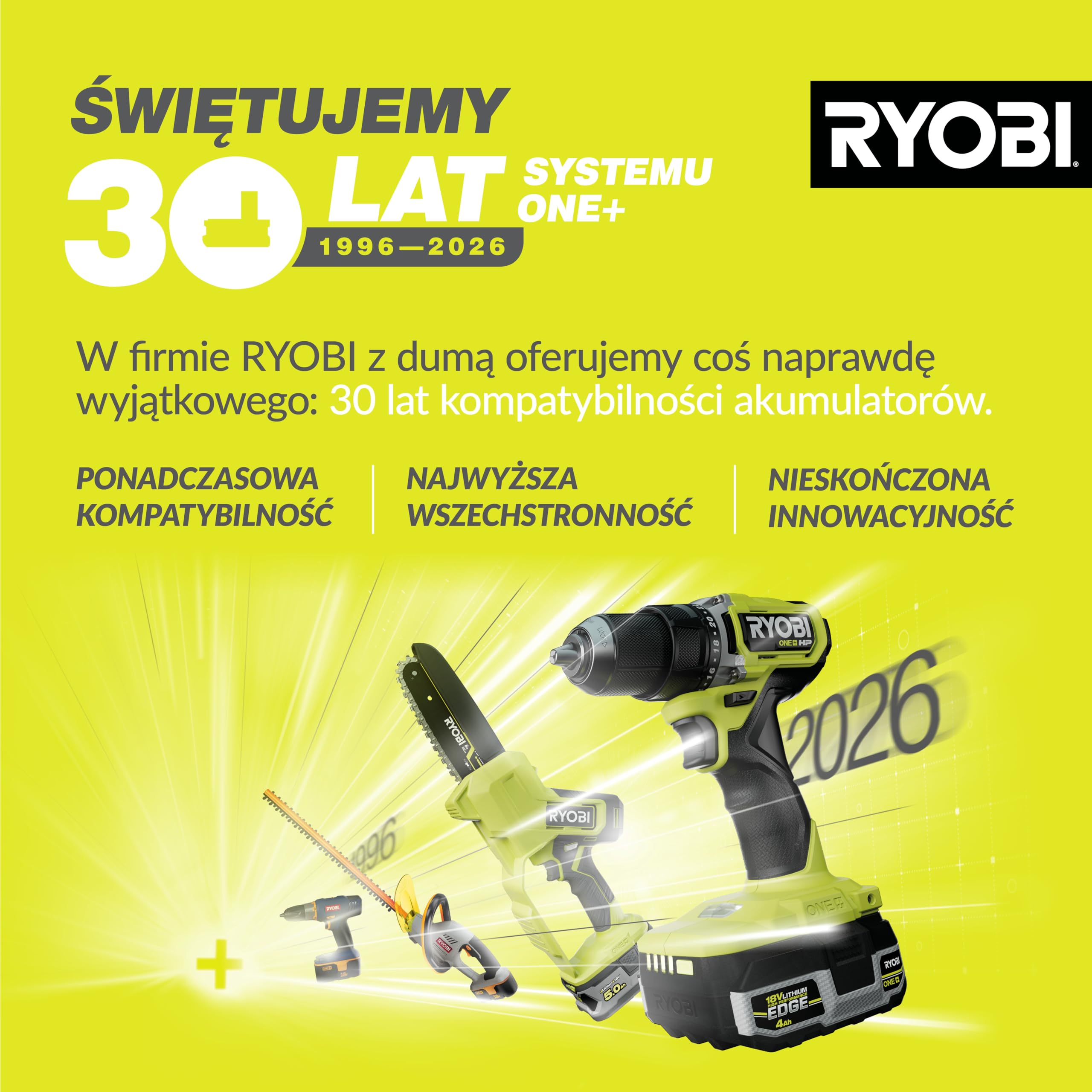 Ryobi Siewnik 18V OSS1800, Wersja bez Akumulatora i Ładowarki
