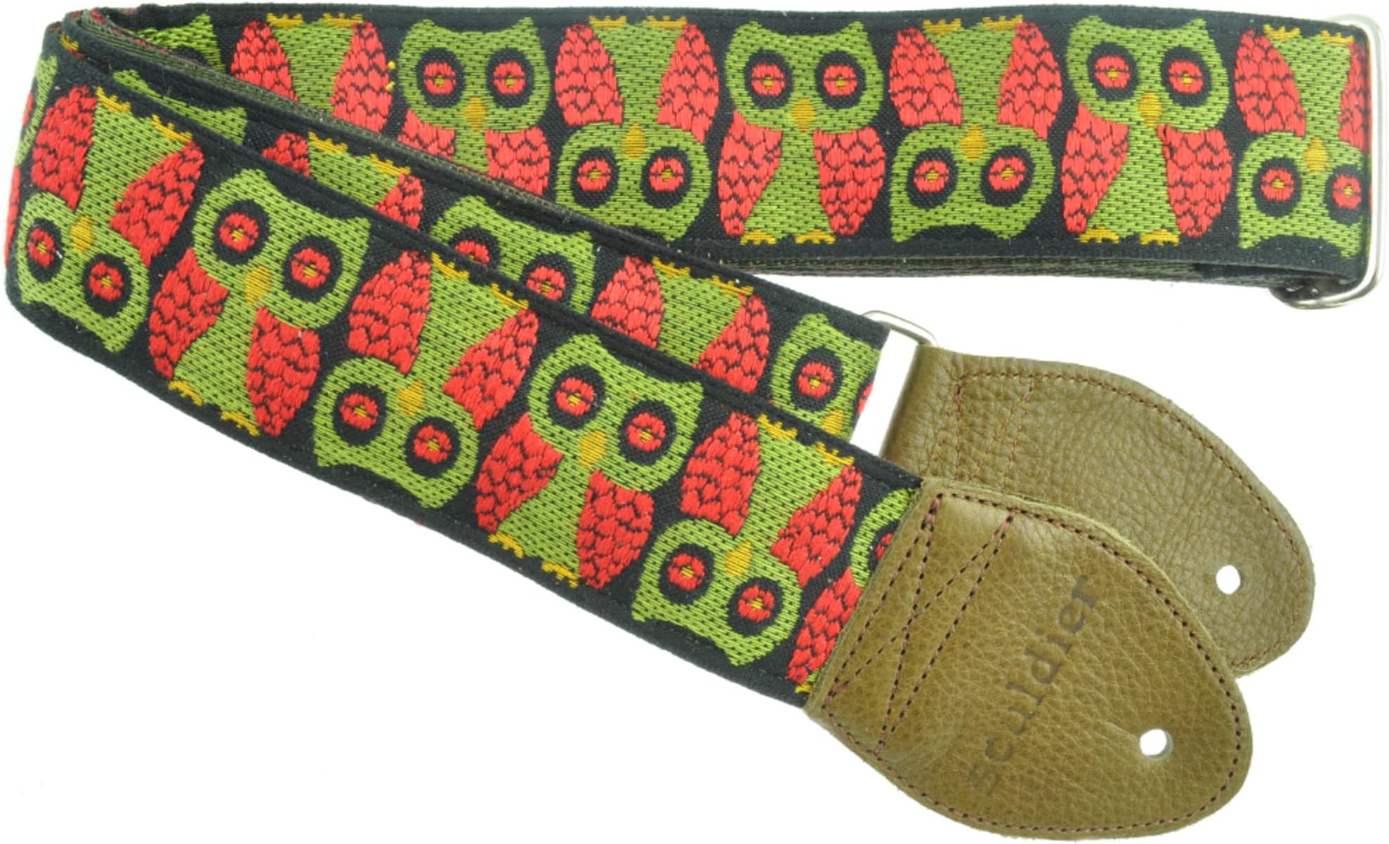 Souldier GS0151OD02OL Owls Olive/Red/Black Guitar Strap