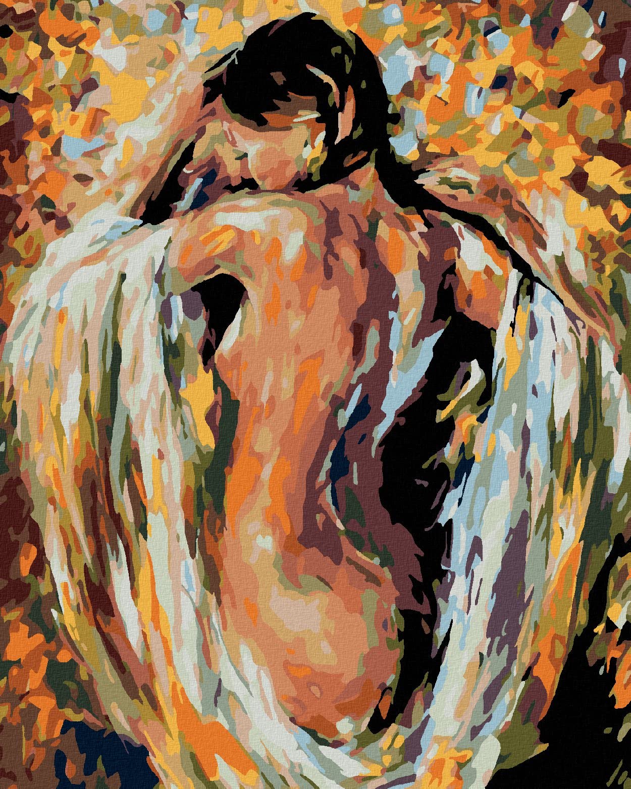 Zuty 1794221, Malen nach Zahlen-HALBNACKTE Frau IN Farben 40x50 cm mit Keilrahmen (bereits gespannt)