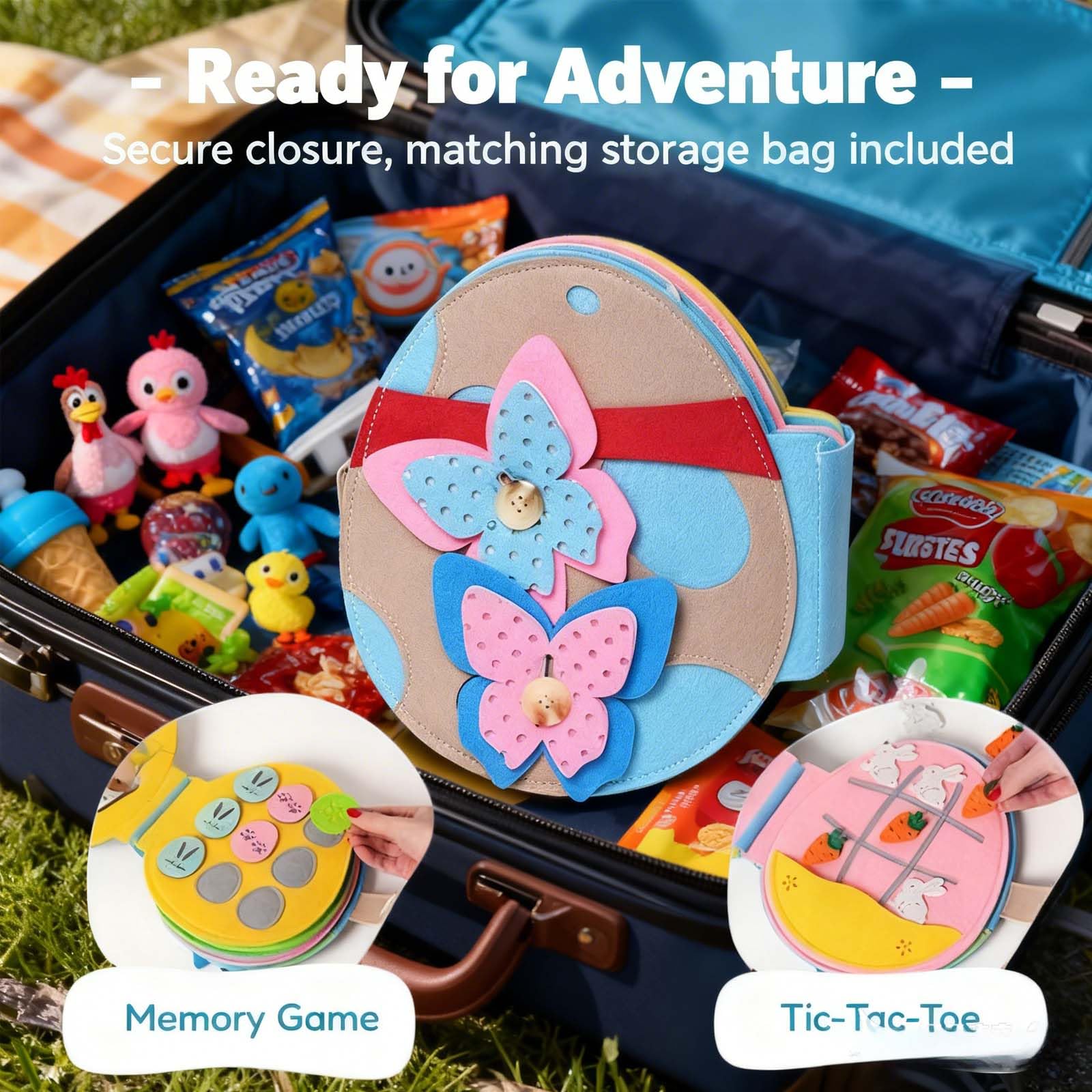 Montessori - Libro de conejo - Juego de libros de calcomanías de Pascua para niños pequeños, libro de actividades con calcomanías de animales, juguetes de aprendizaje preescolar para niños de 3 a 5