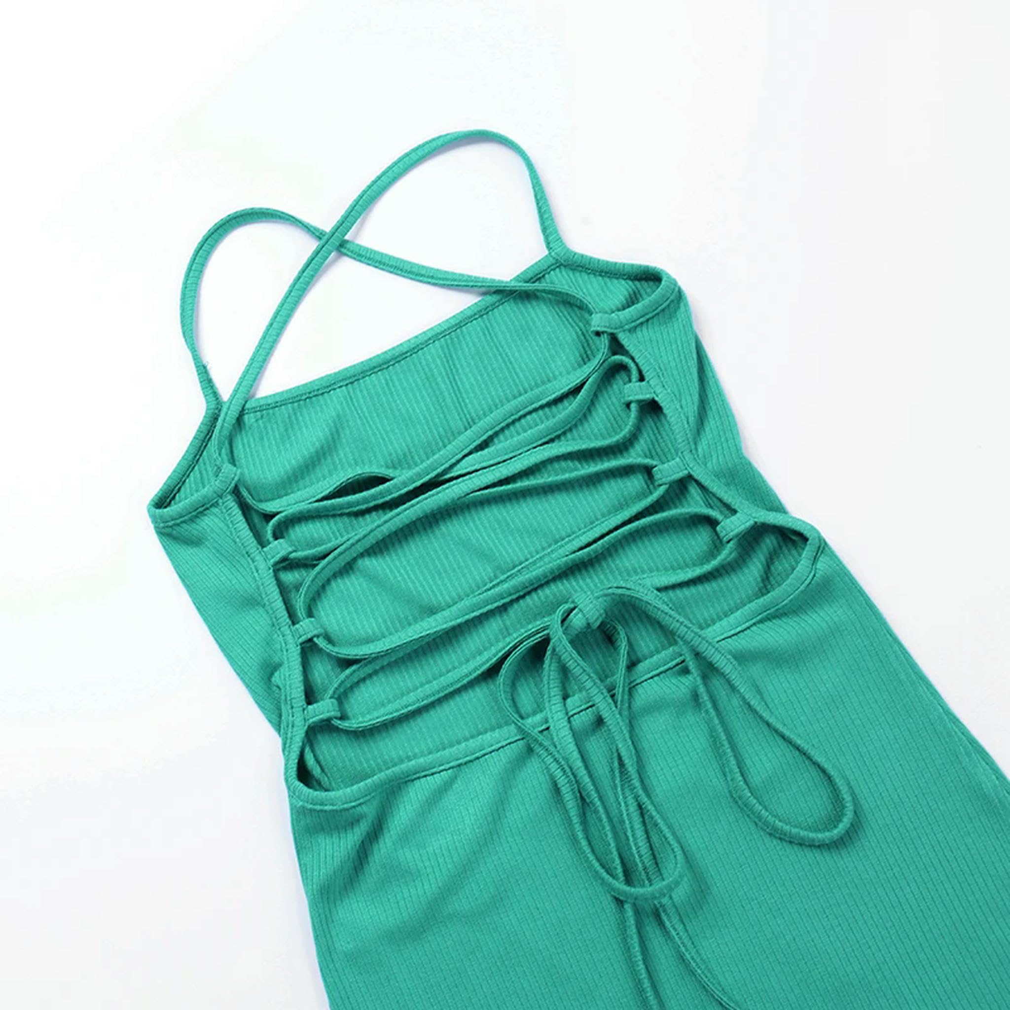 Vestito da Donna Estivo con Scollo a V e Spacco, Abiti da Festa, Casual, Lungo, Cachi, M
