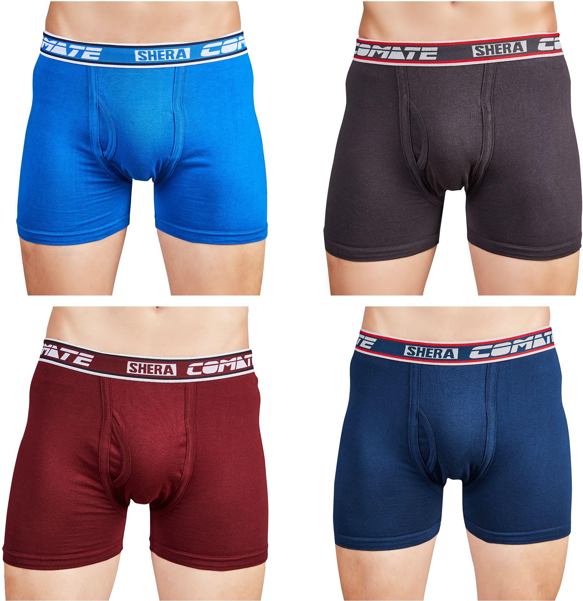 Comate Long Pure Cotton Super Soft & Breathable Solid Long Trunk for Men-image-36