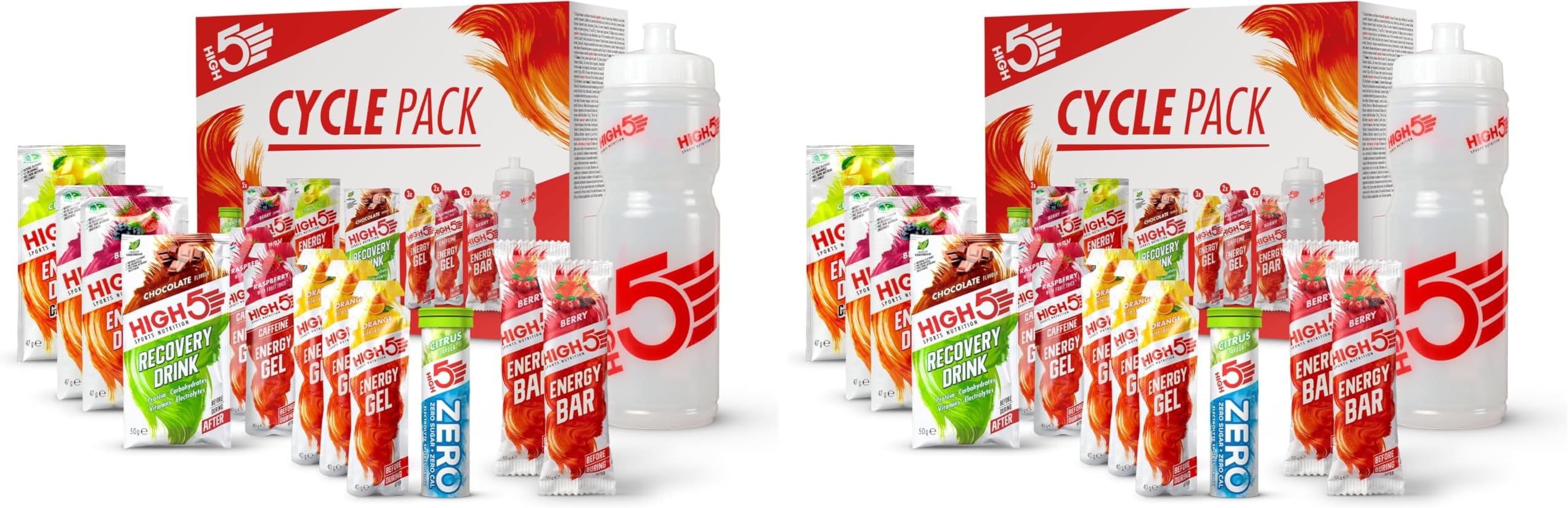 HIGH5 Cycle Pack Containing Cycling Energy Hydration & Recovery Products (Pack of 2)