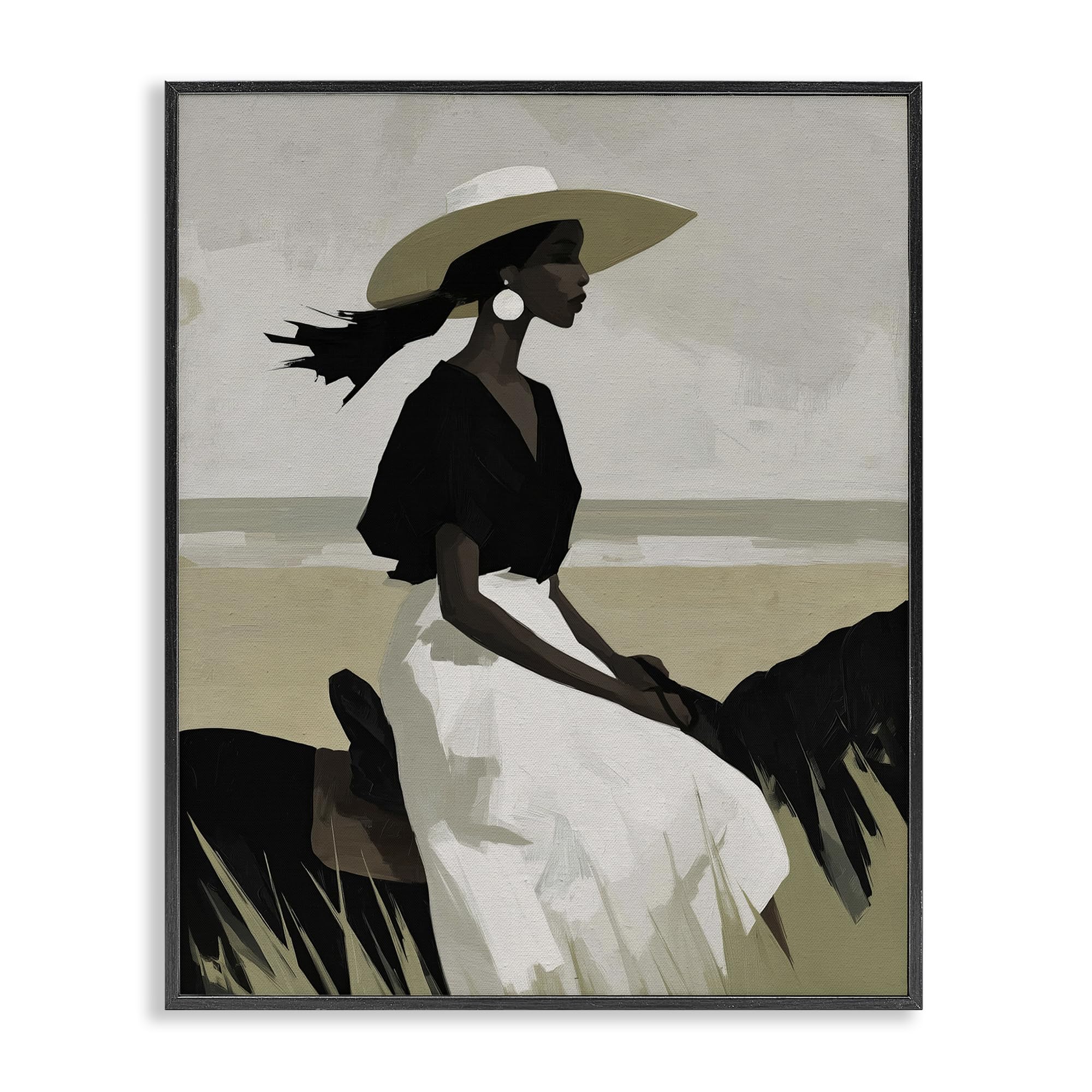 'Equestrian Windswept Muse'| Framed Giclee Art