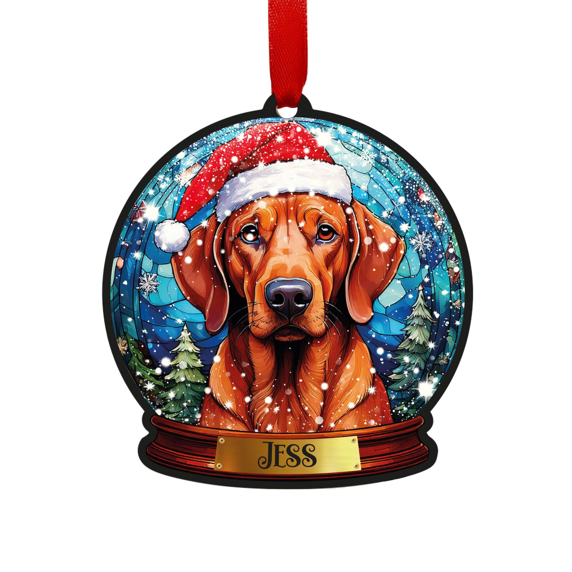 Rhodesian Ridgeback Personalised Snow Globe Decoration