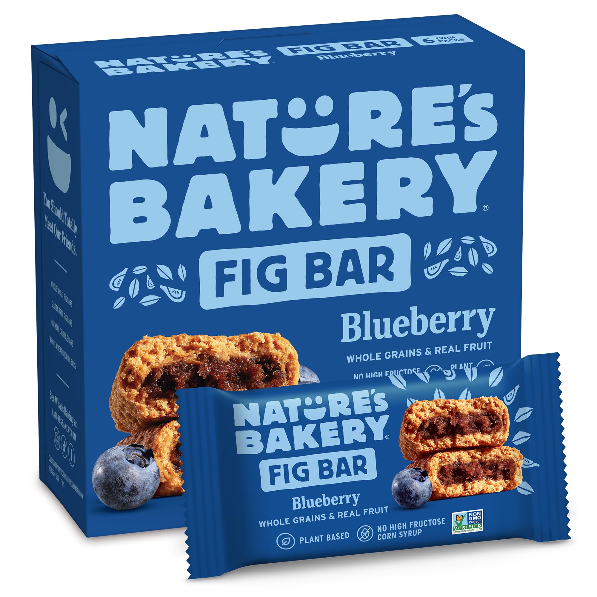 Nature's Bakery Blueberry Fig Bars, 2 Oz, 6 Ct