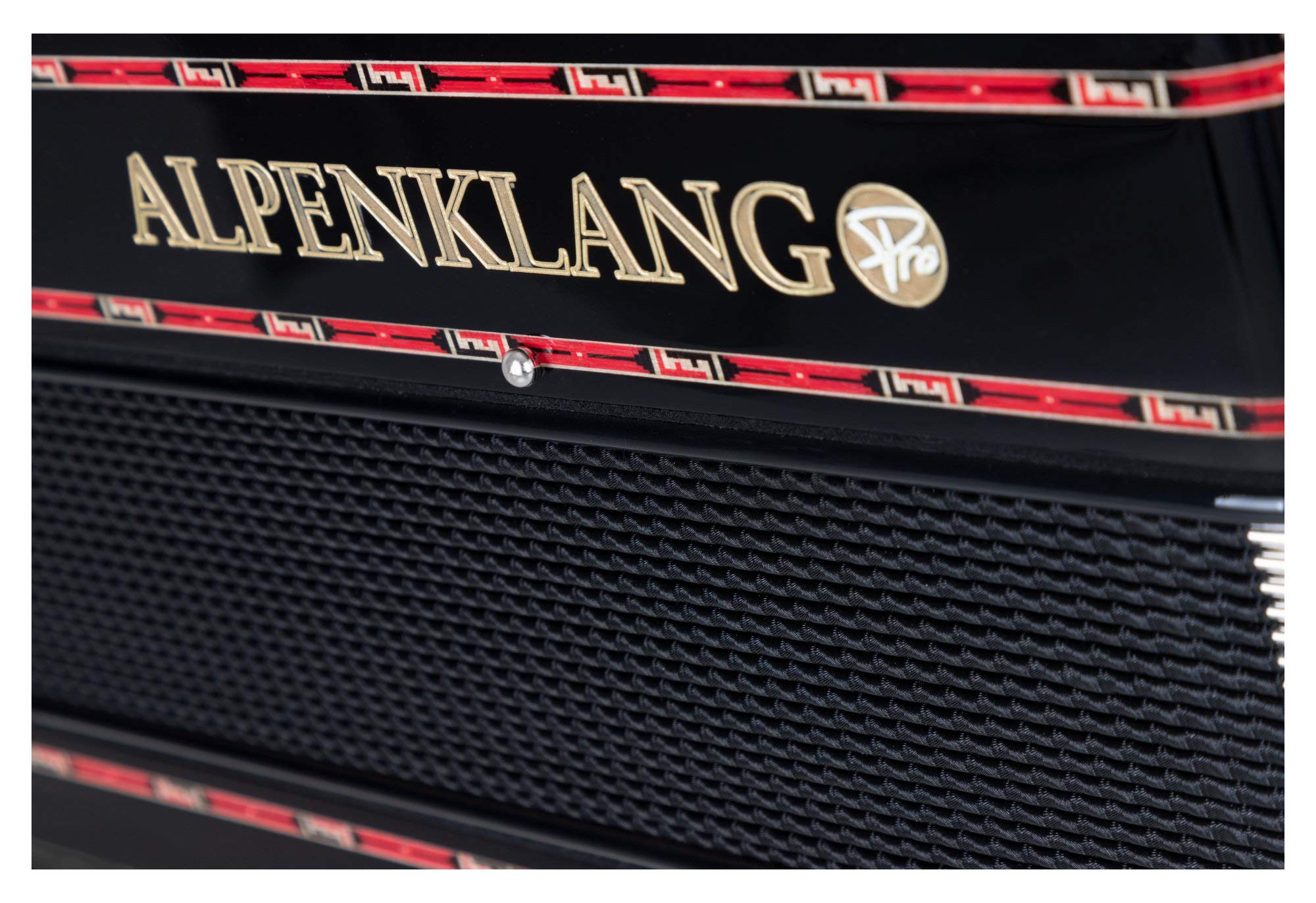 Alpenklang Pro Akkordeon III 72 M Schwarz, 34 Diskant-Tasten aus Perlmutt