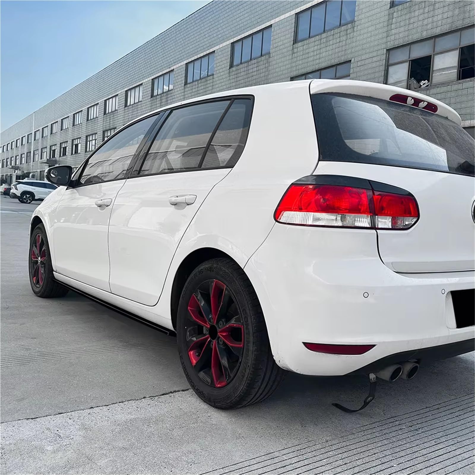 Aufsatz Seitenschweller Auto Stoßstange Winglet Zubehör Splitter Lip Seite Röcke Erweiterung Für VW Für Golf 6 MK6 2008 2009 2010 2011 2012 Auto-Seitenschweller