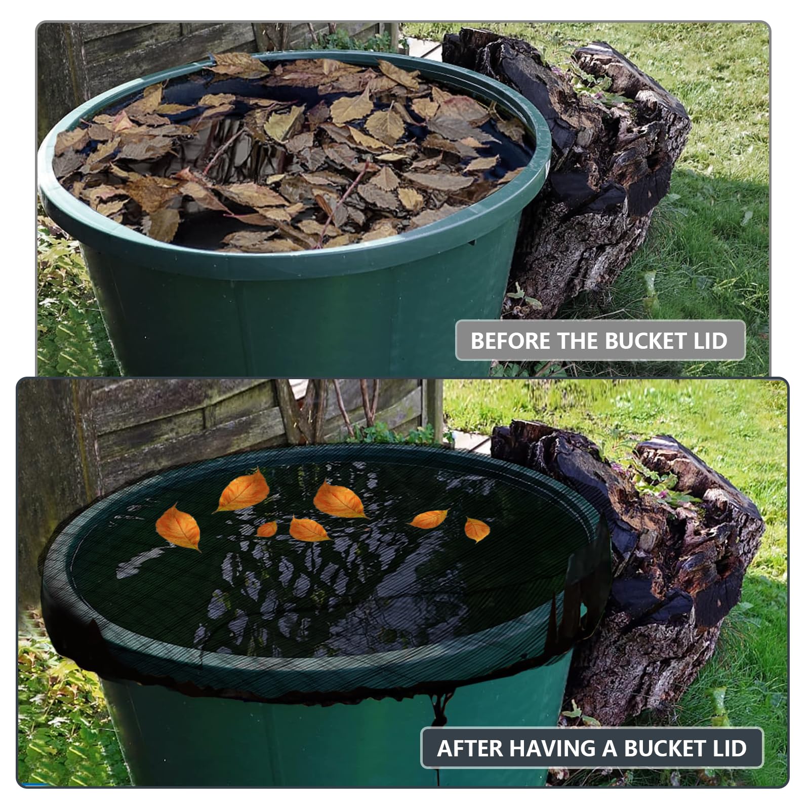 2 Filets Pour Citerne De Pluie 95cm Avec Cordon - Protection Anti-Moustiques Et Feuilles Pour Tonneau