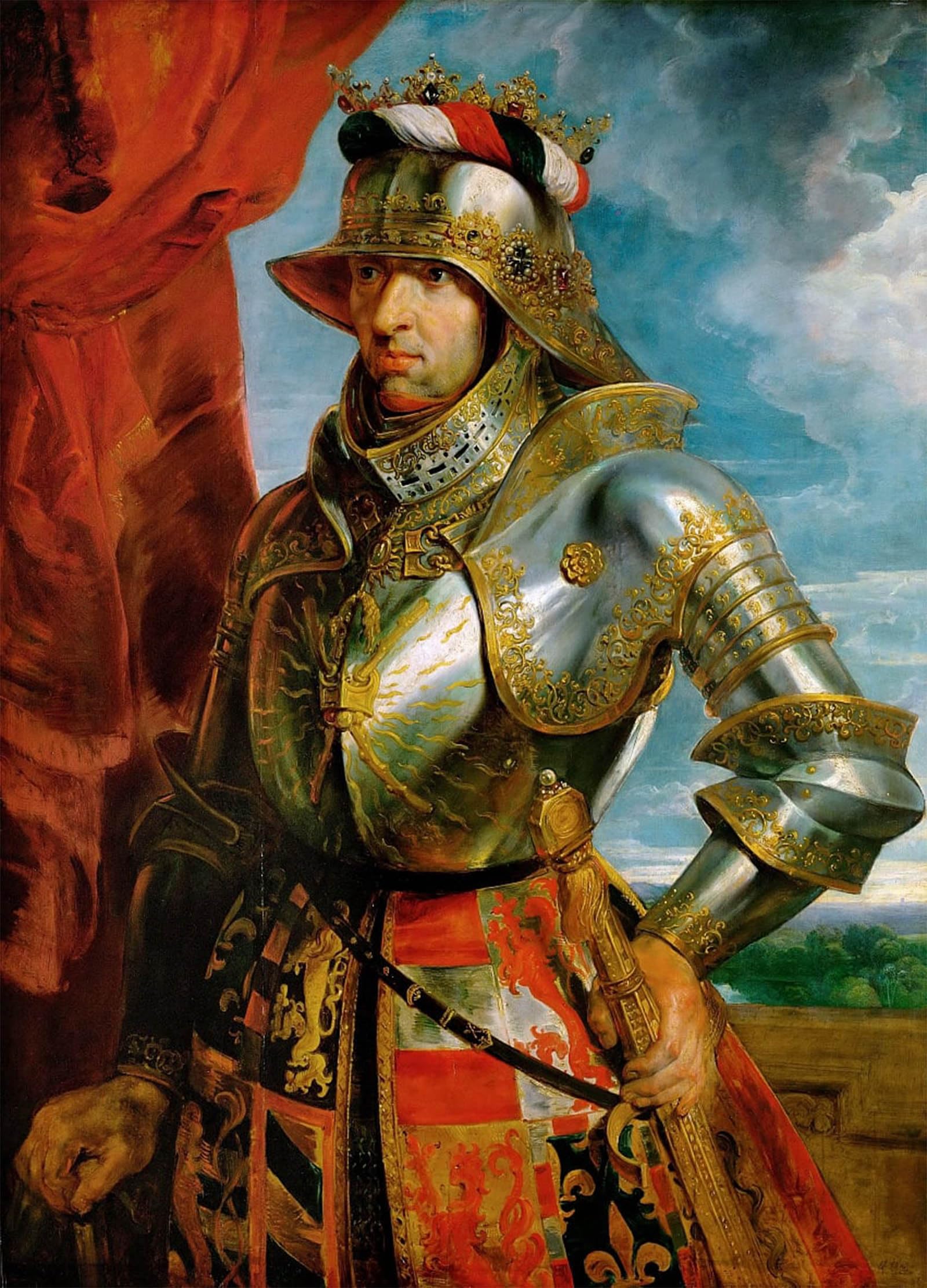 ARTXLXXBN Famous Painting Art Wall Decor Abstract Art Picture Kaiser Maximilian I by Peter Paul Rubens Animal Pictures for Home Decor 60x90cm