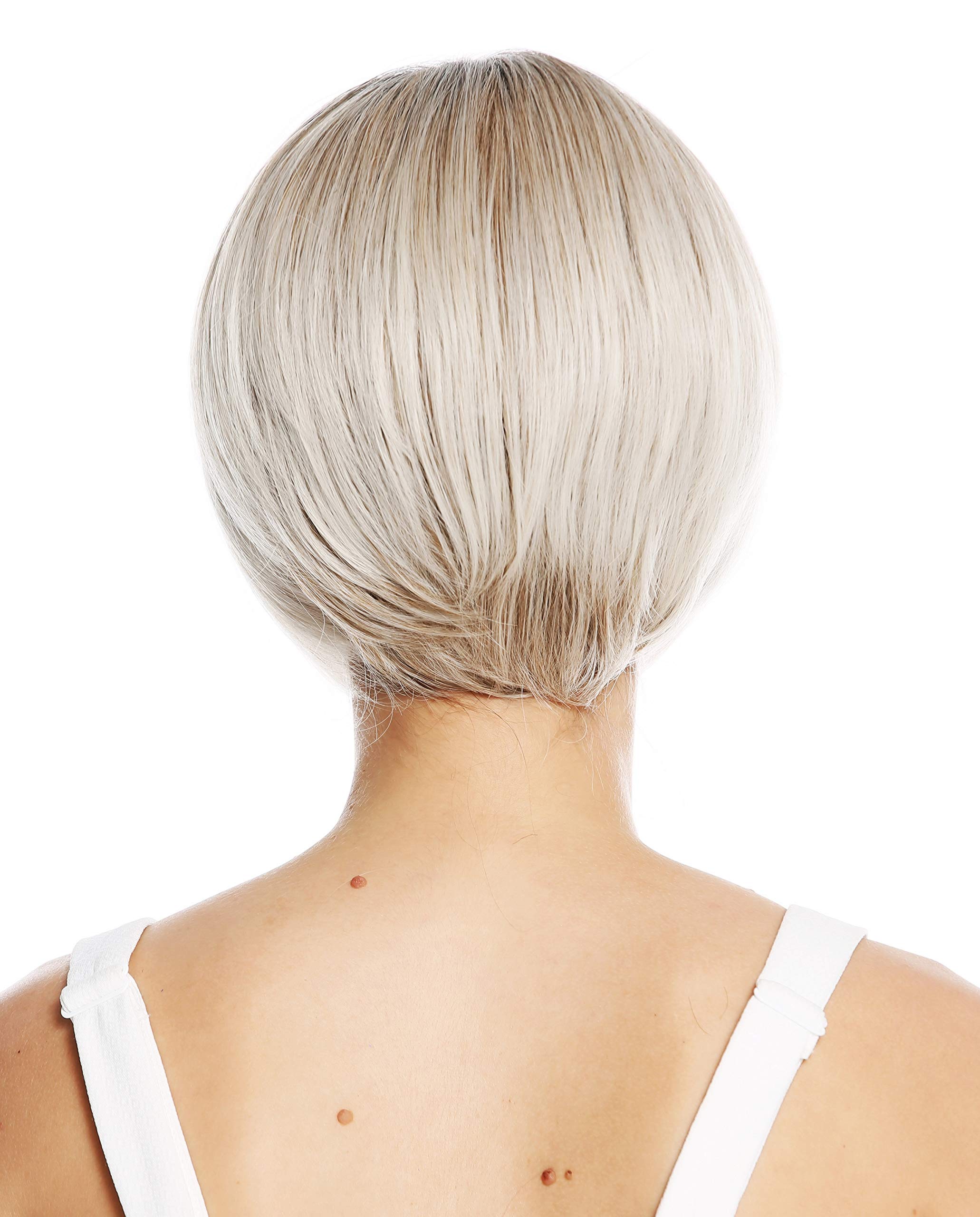 WIG ME UP - 1940-27T60R women's quality wig short sleek bob parting ombre dark hairline blonde highlights - Image 4