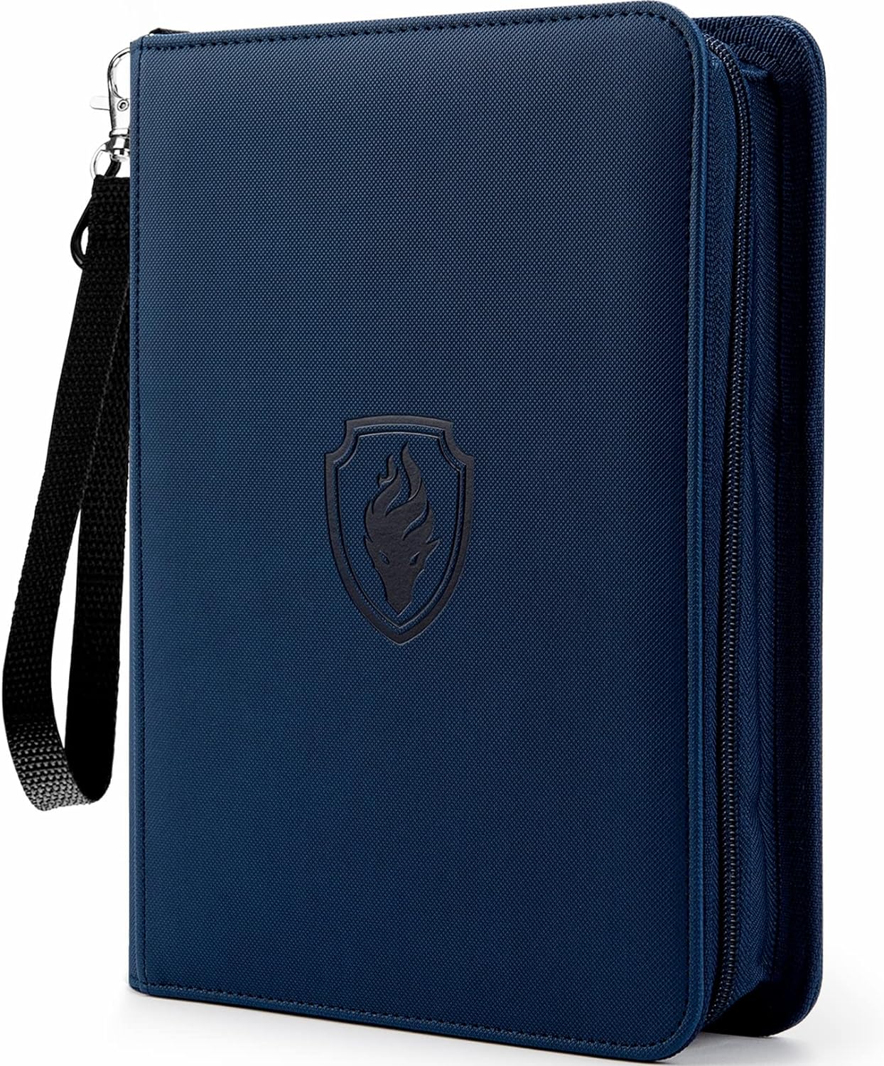 Premium Zip Trading Card Binder, 320 Card, Portable PU Collection Album, MTG & TCG Game Card Folder, Navy Blue