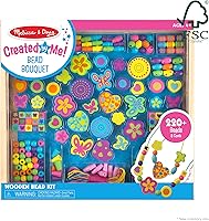 Vista 6 de Melissa & Doug Bead Bouquet, juego de cuentas con más de 220 cuentas de madera para fabricar joyas