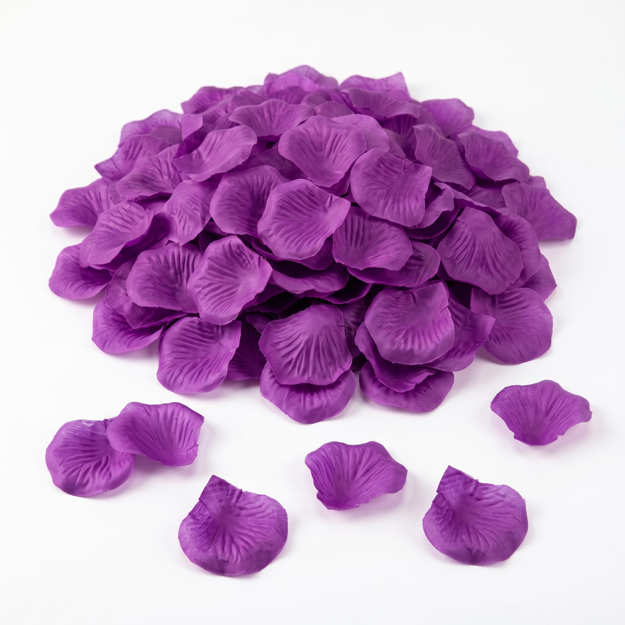 Ertzinla 3000Pcs Light Blue Artificial Rose Petals, Non-Woven Realistic Fake Petals for Wedding Valentine's Day Romantic Decor (3000, Dark Purple)