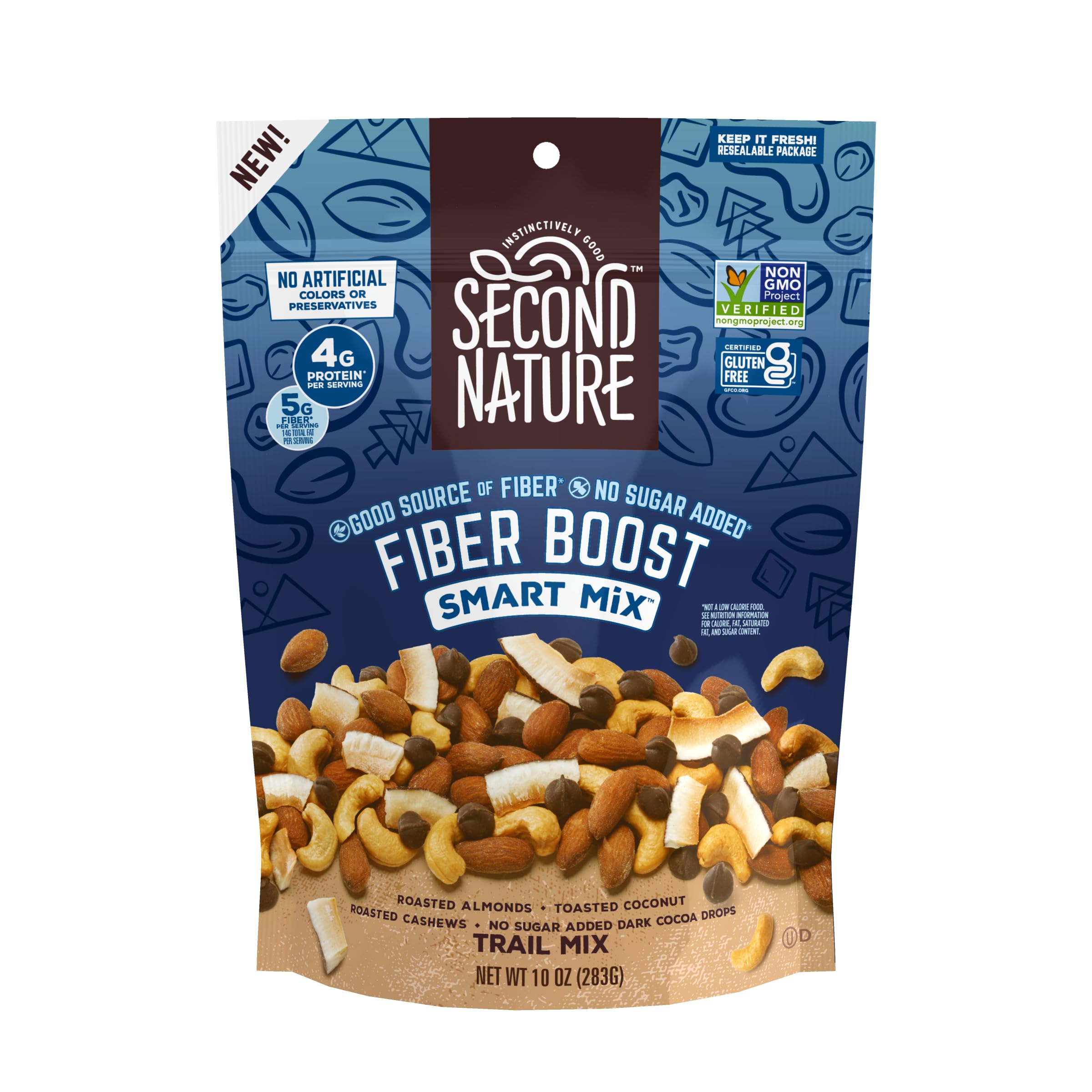 Second Nature Fiber Boost Smart Mix, Kosher, Gluten Free & Non-GMO, 10 Ounce (Pack of 6)