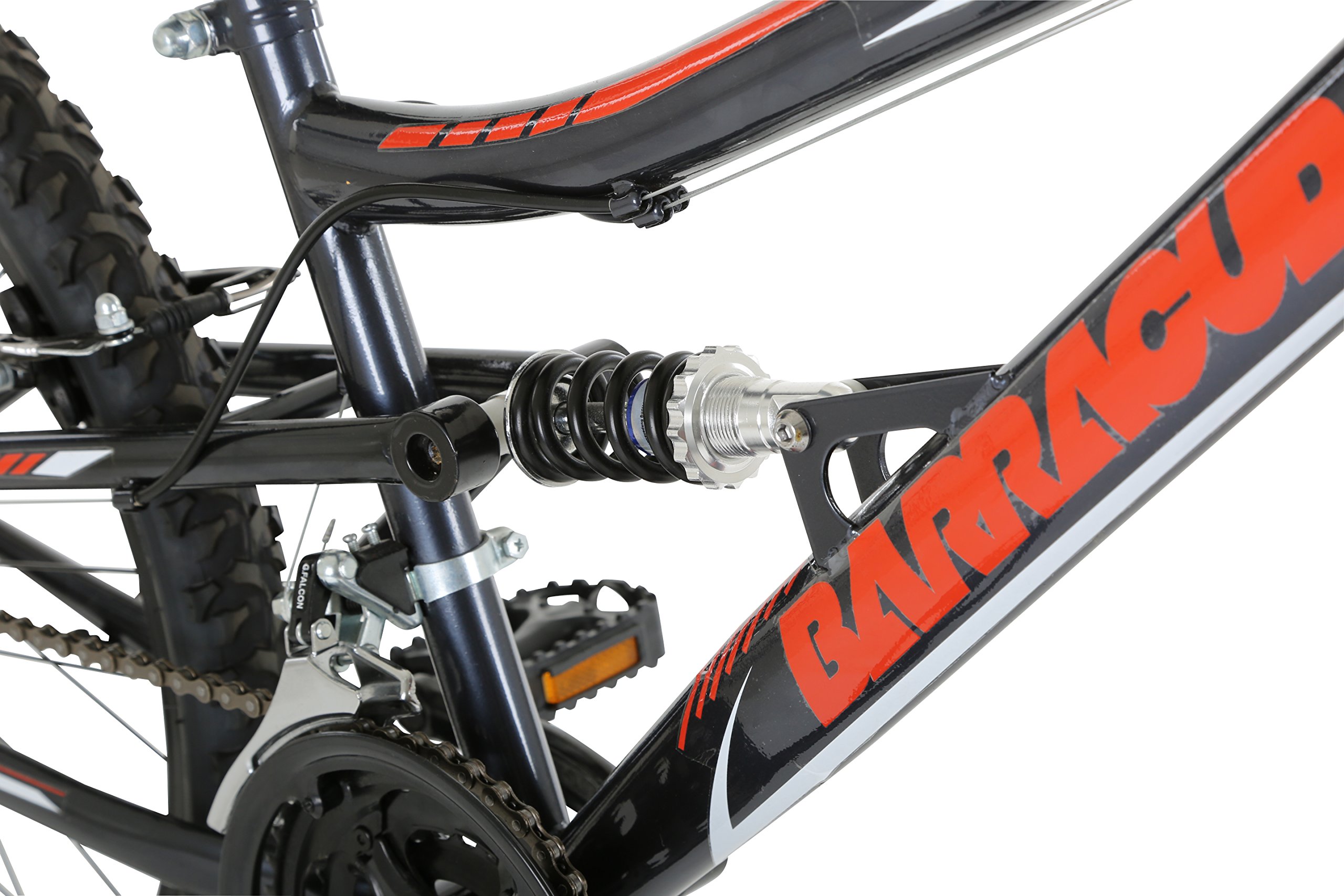 Barracuda Kids' Draco Ds Wheel Full Suspension Mountain Bike, Grey, 24