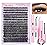 Yawamica DIY Lash Extension Kit 300pcs Individual Clusters Eyelash Extensions 10-20mm 50D Lash Clusters Kit With Lash Bond and Seal, Remover and Lash Applicator DIY Lash Kit for At-Home Use