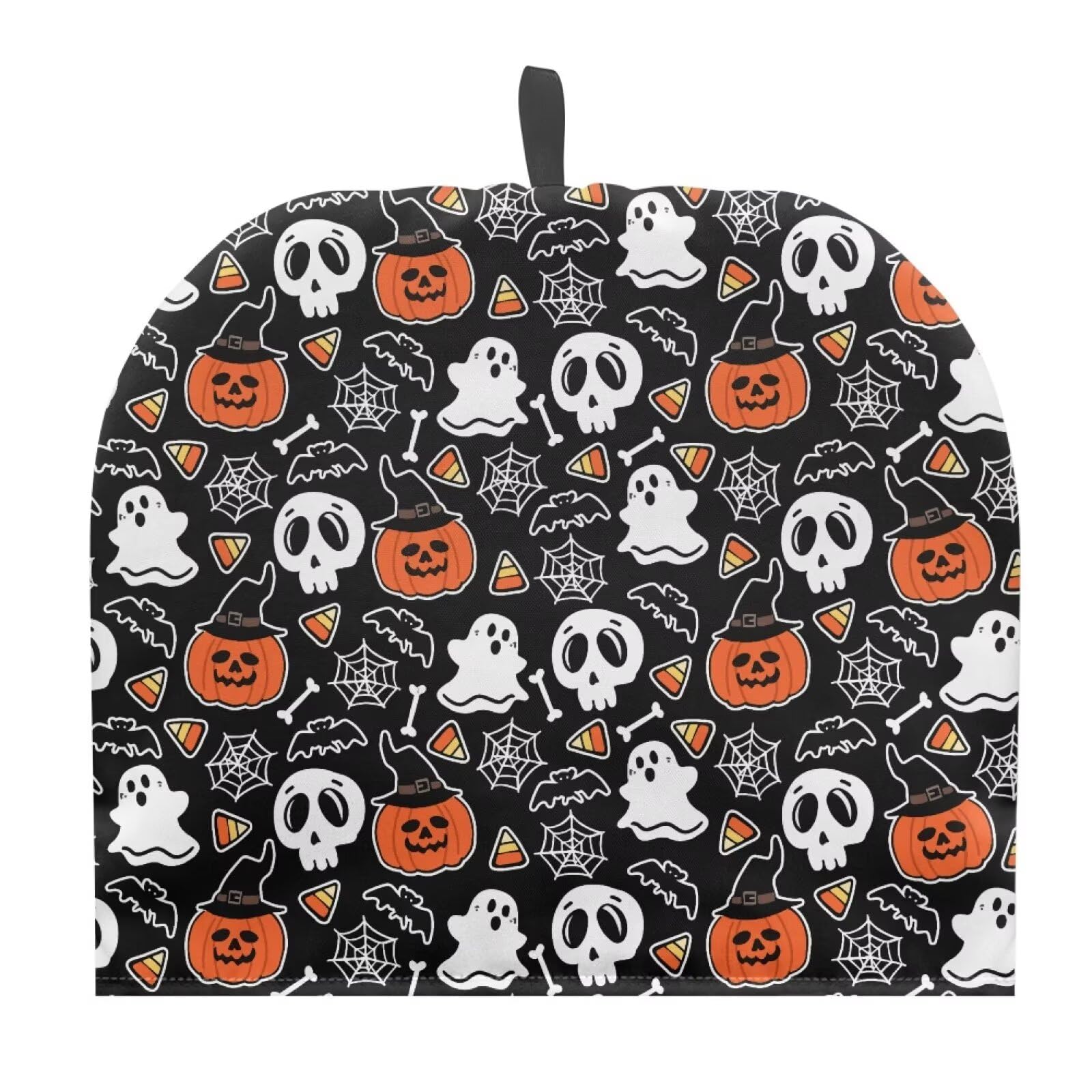 Hudotybom Halloween Tea Cosy Teapot Cover Pumpkin Skull Coffee Warmer Cozy Kettle Cover Water Kettle Protector Kitchen Cozies Insulated