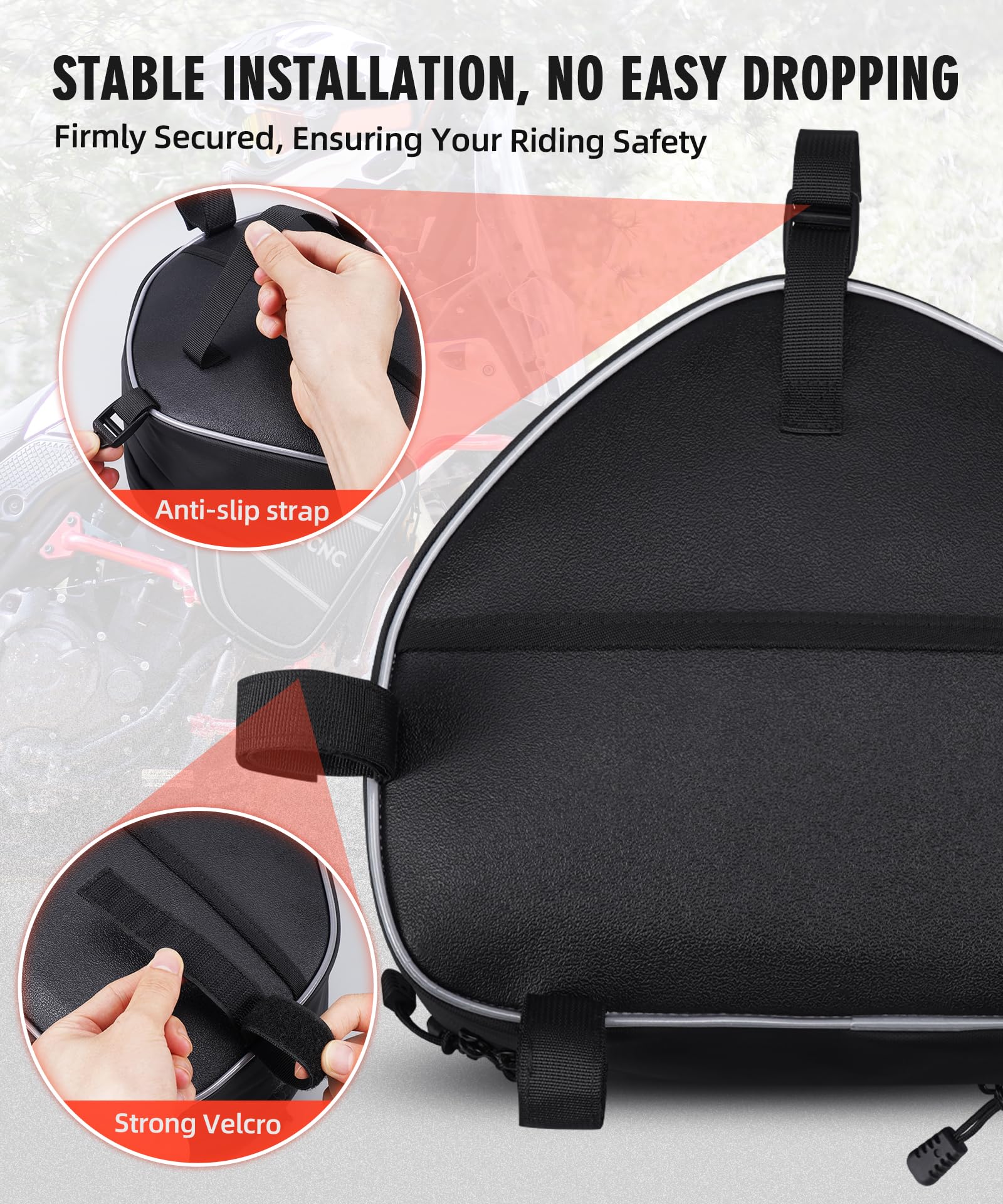 NICECNC Bolsas para Barras Protección De Motocicleta 2 Uds, 11L Expandible Bolsa para Marco de Motocicleta, Bolsa de Almacenamiento de Accesorios para Herramientas Compatible with Yamaha Tenere 700