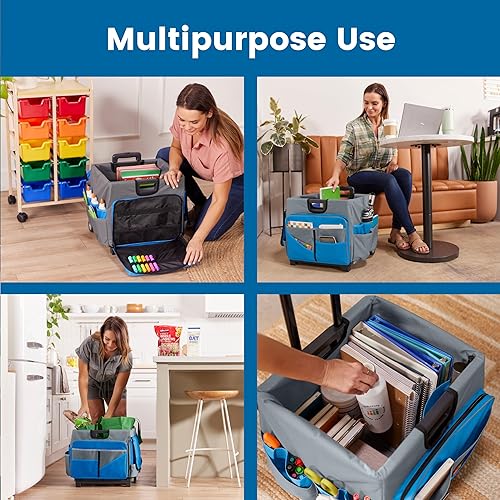 Miniatura 4 de Set de carrito universal y bolsa organizadora ECR4Kids, MemoryStor, Azul, 2