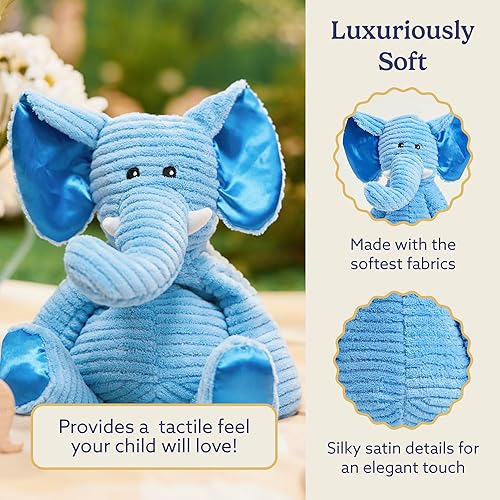 Miniatura 3 de Intelex Figura de elefante My First Warmies - Juguete de peluche para niños, 13 pulgadas de altura, aroma a lavanda (MFW-ELE-2)