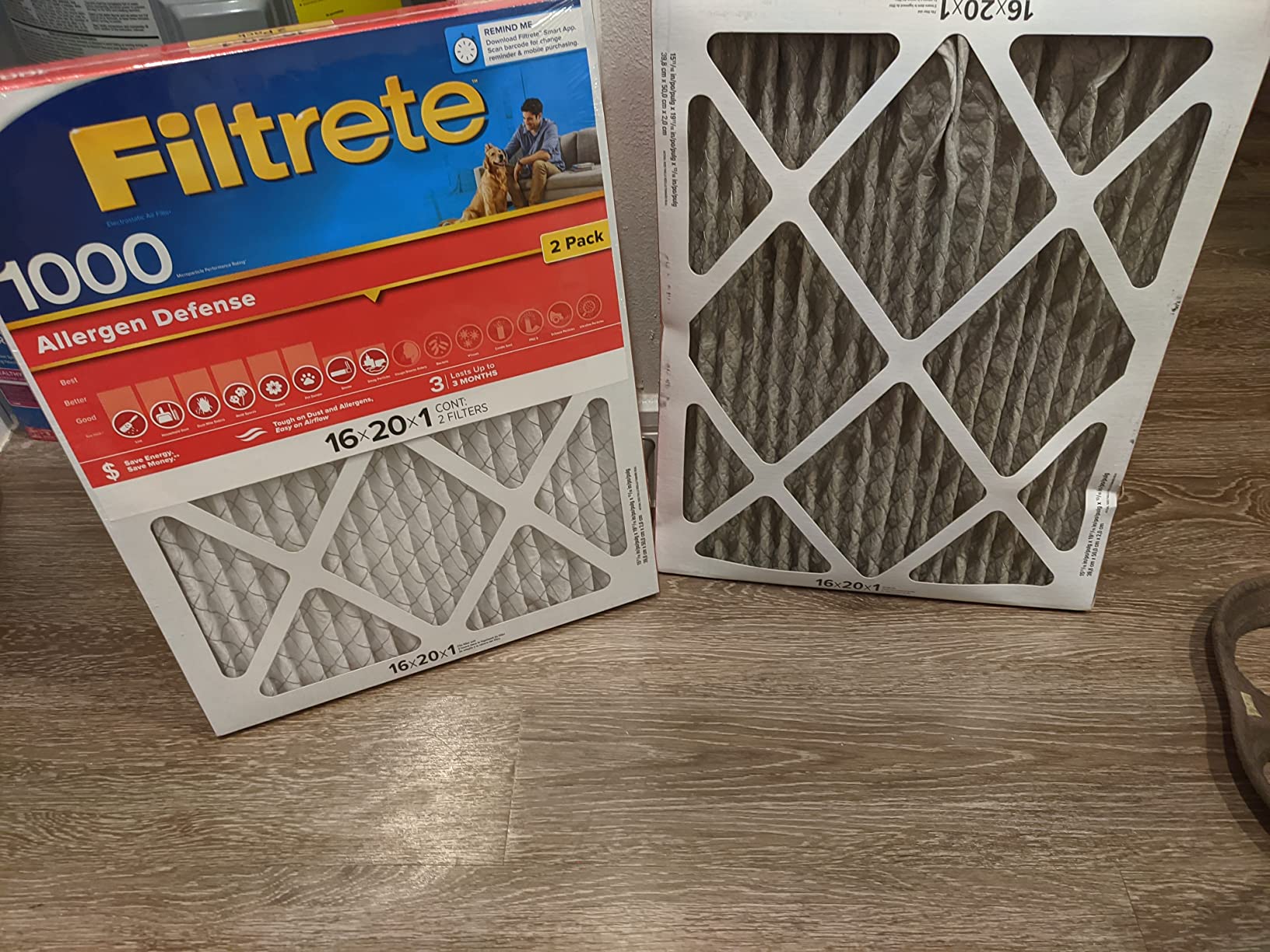 3M Filtrete 16x25x1 Air Filter, Allergen Defense Micro Allergen, MERV 11, MPR 1000 (4- Pack) photo review