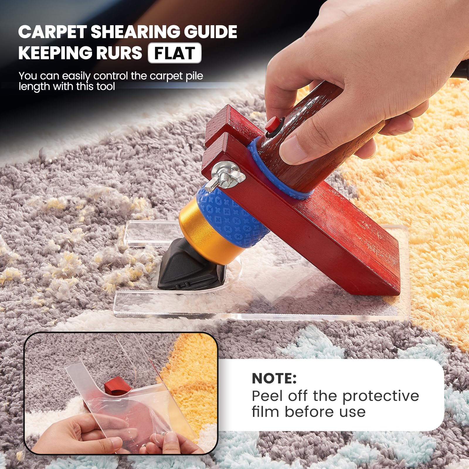 Riiai Tufting Gun Starter Kit, Pistola Tufting con tagliatappeti Kit per la realizzazione di tappeti, Pistola per tappeti tagliata, Pile ad anello, Tagliatappeti Tufting per scolpire