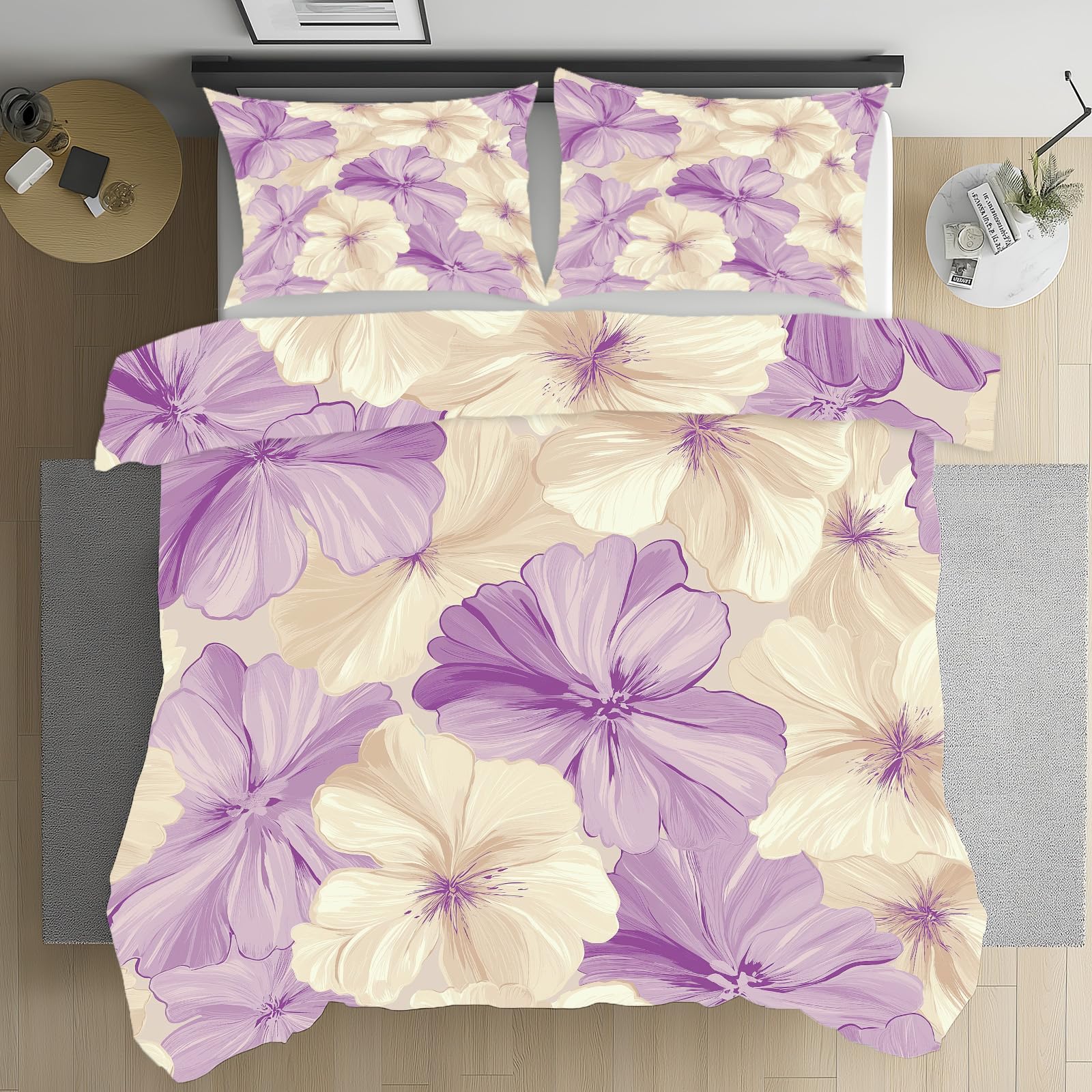 Parure de drap floral botanique pour une ambiance de chambre parentale relaxante