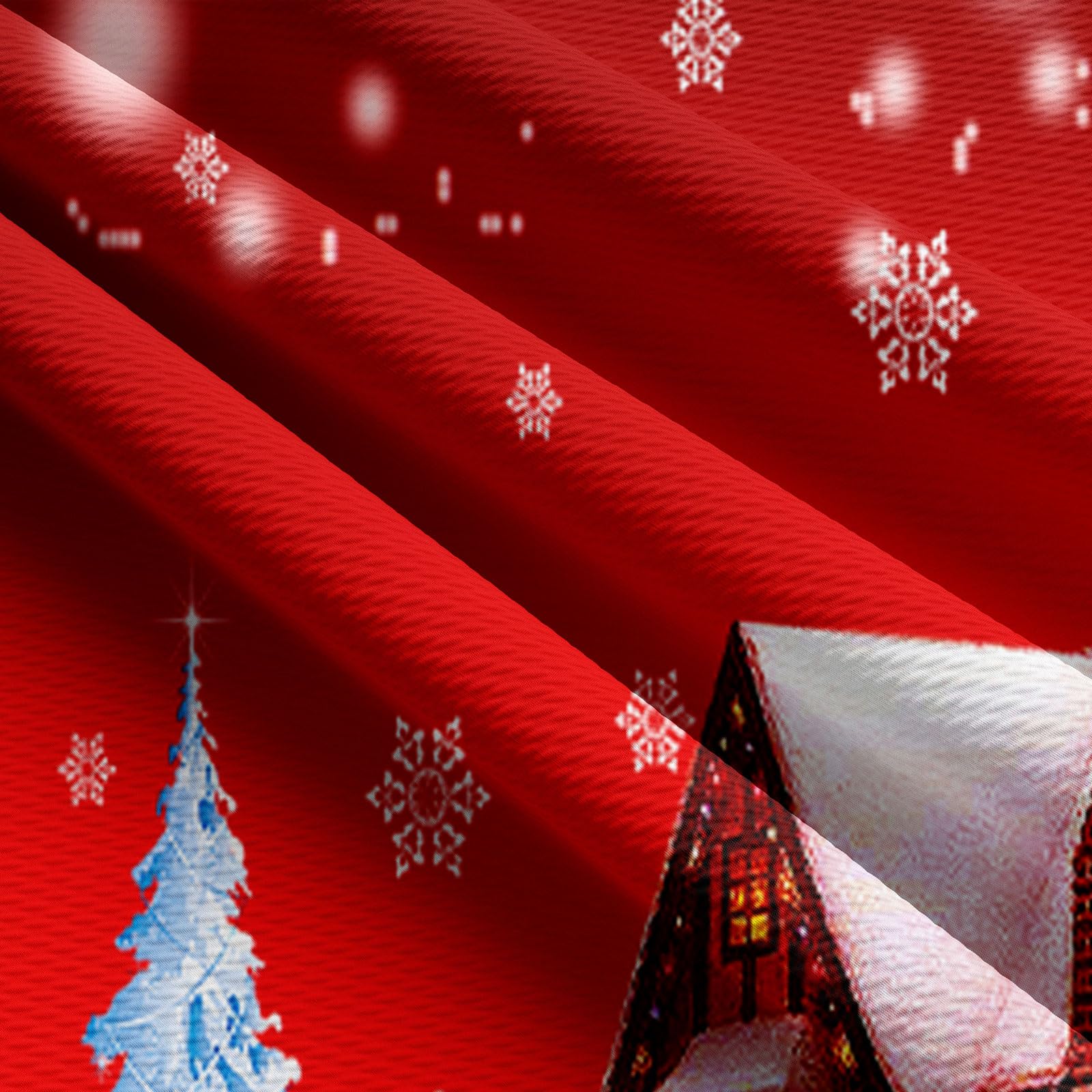 Copripiumino Natalizio Matrimoniale 200x200cm, set di biancheria da letto natalizia 3D con 2 federe, Babbo Natale, albero di Natale, cervo, regalo di Natala per bambini e adolescenti (D, 200x200cm)