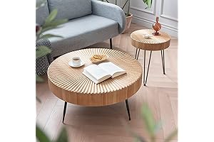 2-Piece Nesting Coffee Table Side Table Set