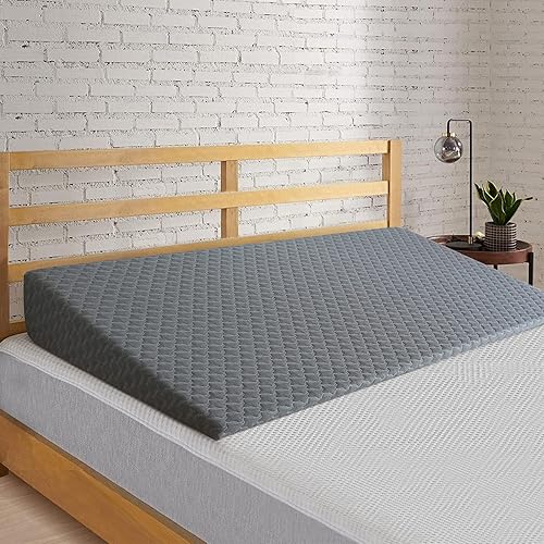 Miniatura 1 de Cubrecolchón inclinado para cama de 7.5 pulgadas, almohada de cuña con soporte de espuma inclinada con funda de punto lavable, elevador de colchón