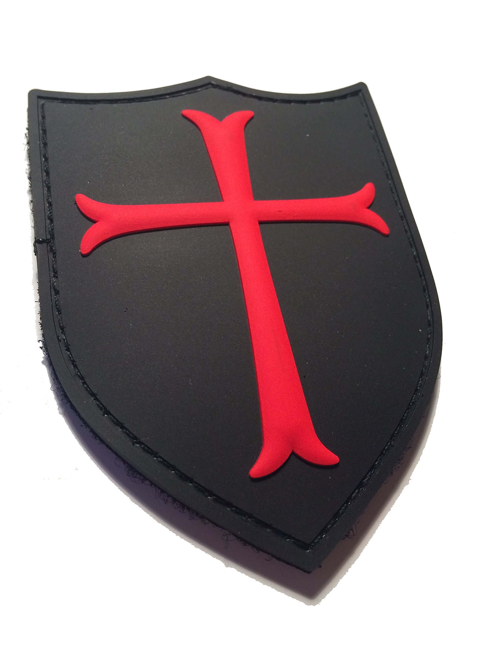 Rarun.p 3D PVC Cross Crusader Shield Goma Táctica Sello