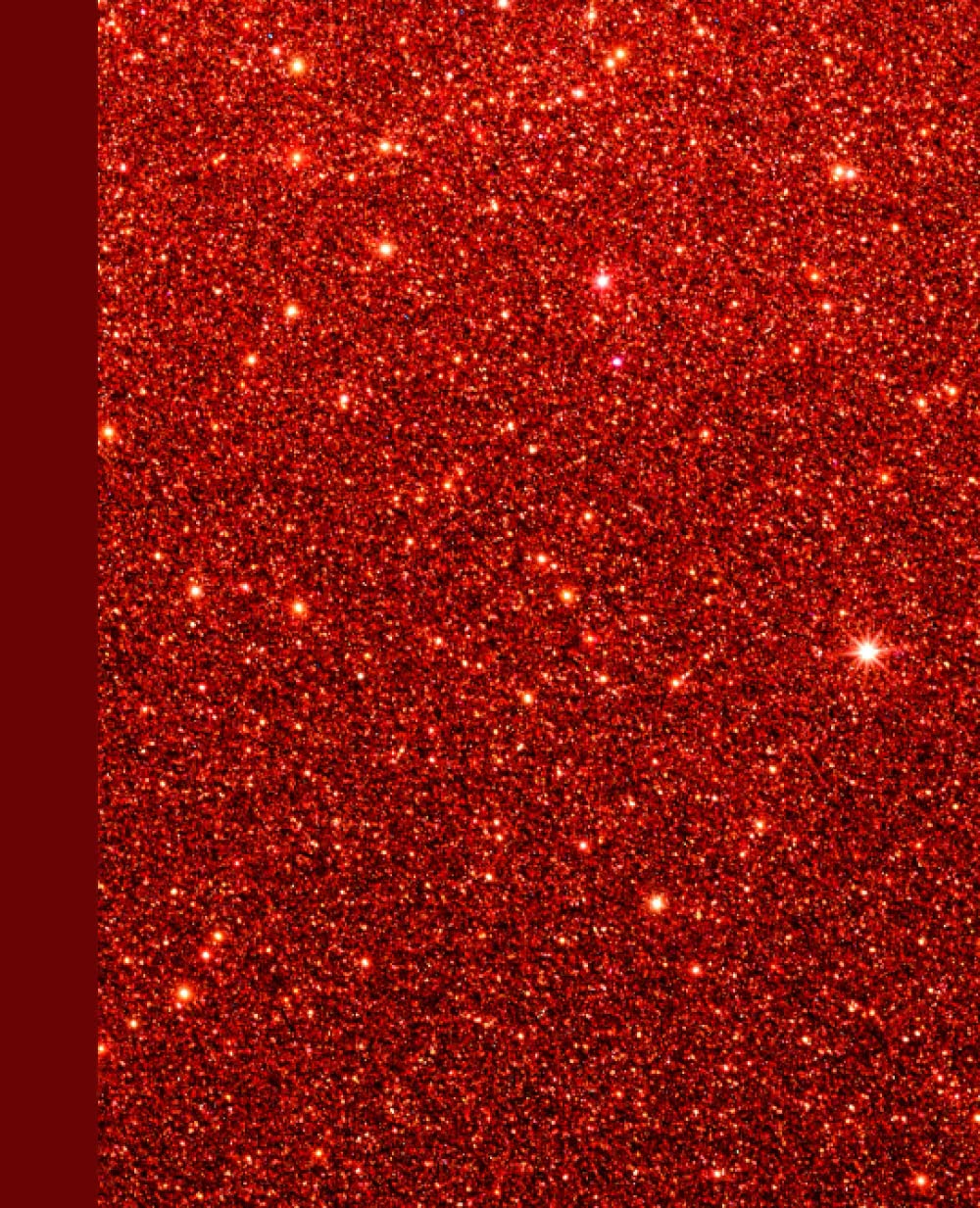 Notebook: Sparkle Red Glitter Composition Book 7.5 x 9.25 100 College Ruled Pages