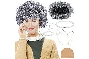 Complementary Old Lady Ensemble: Embody the Quintessential Granny with Our Comprehensive Costume Kit