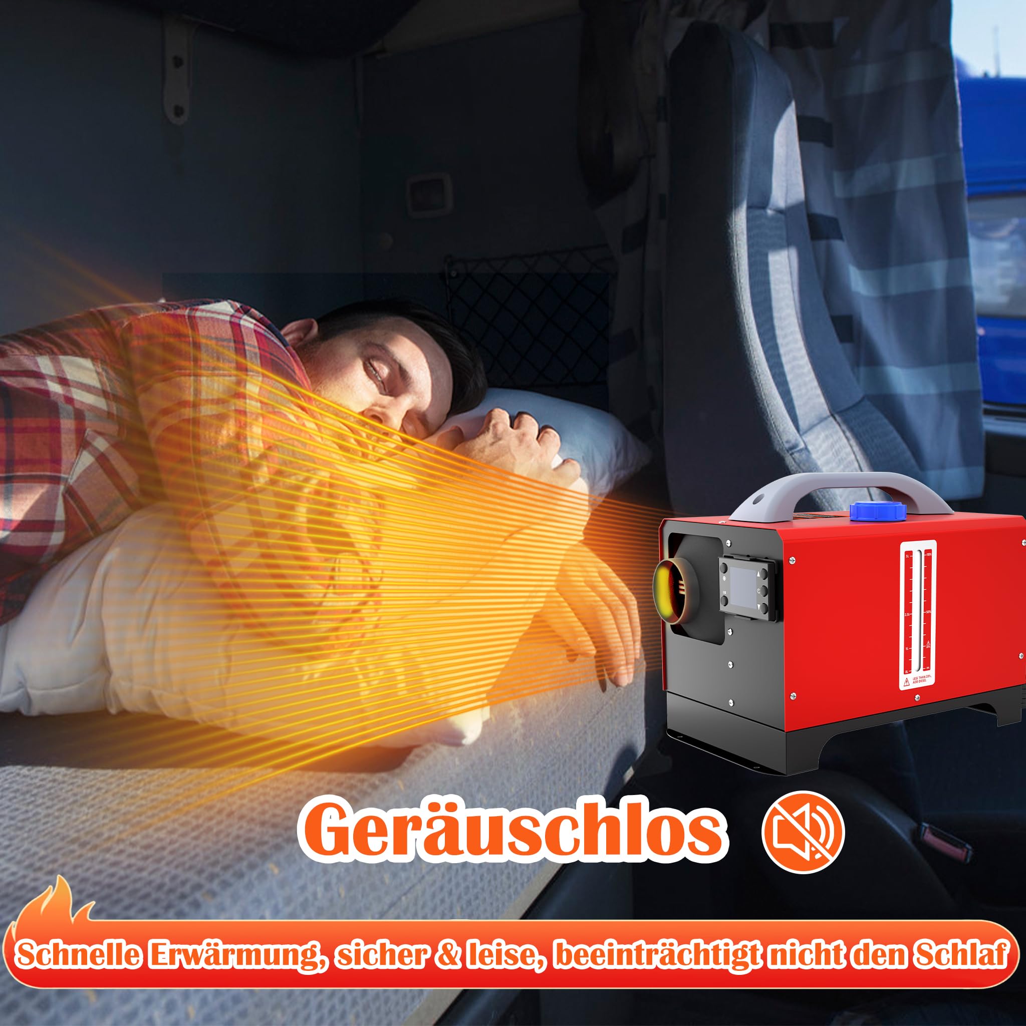 NAIZY Dieselheizung Standheizung, 12V 8KW Diesel Lufterhitzer Air Heizung mit LCD-Bildschirm & Fernbedienung & Griffschalter für Auto LKW Wohnmobil Bus (Typ C)