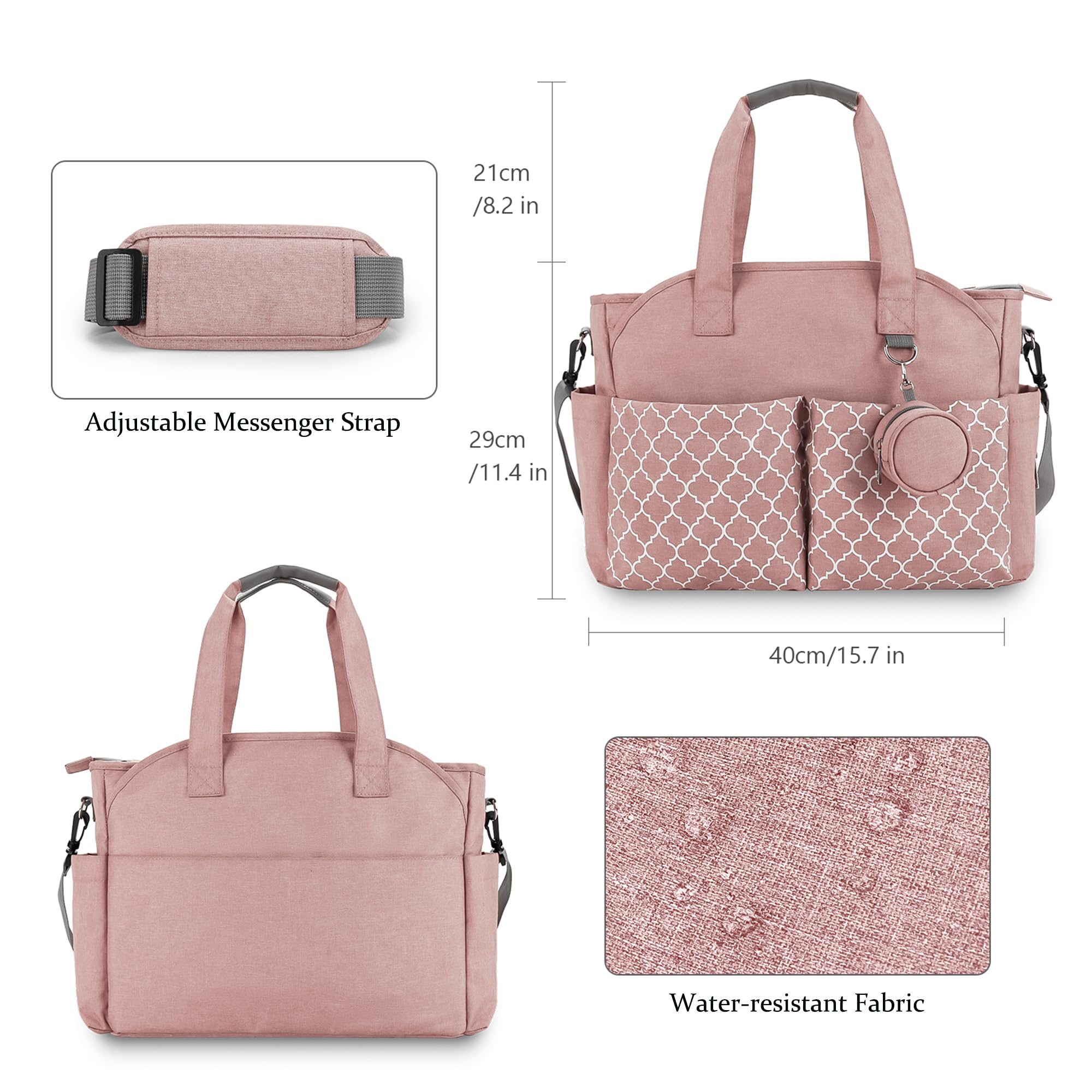 Korolev Nurse Bag for Work, Nurse Tote Bag, Nursing Bag with Multiple Pockets for Nurse and Working Women