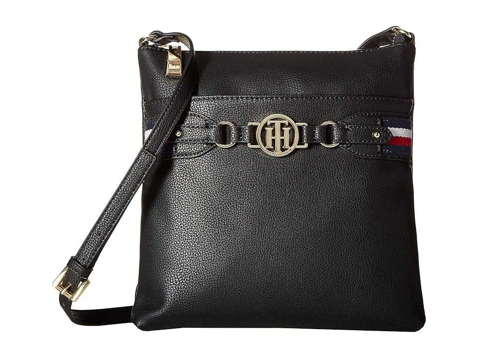 

Tommy Hilfiger Brice Large North/South Crossbody (Black) Cross Body Handbags
