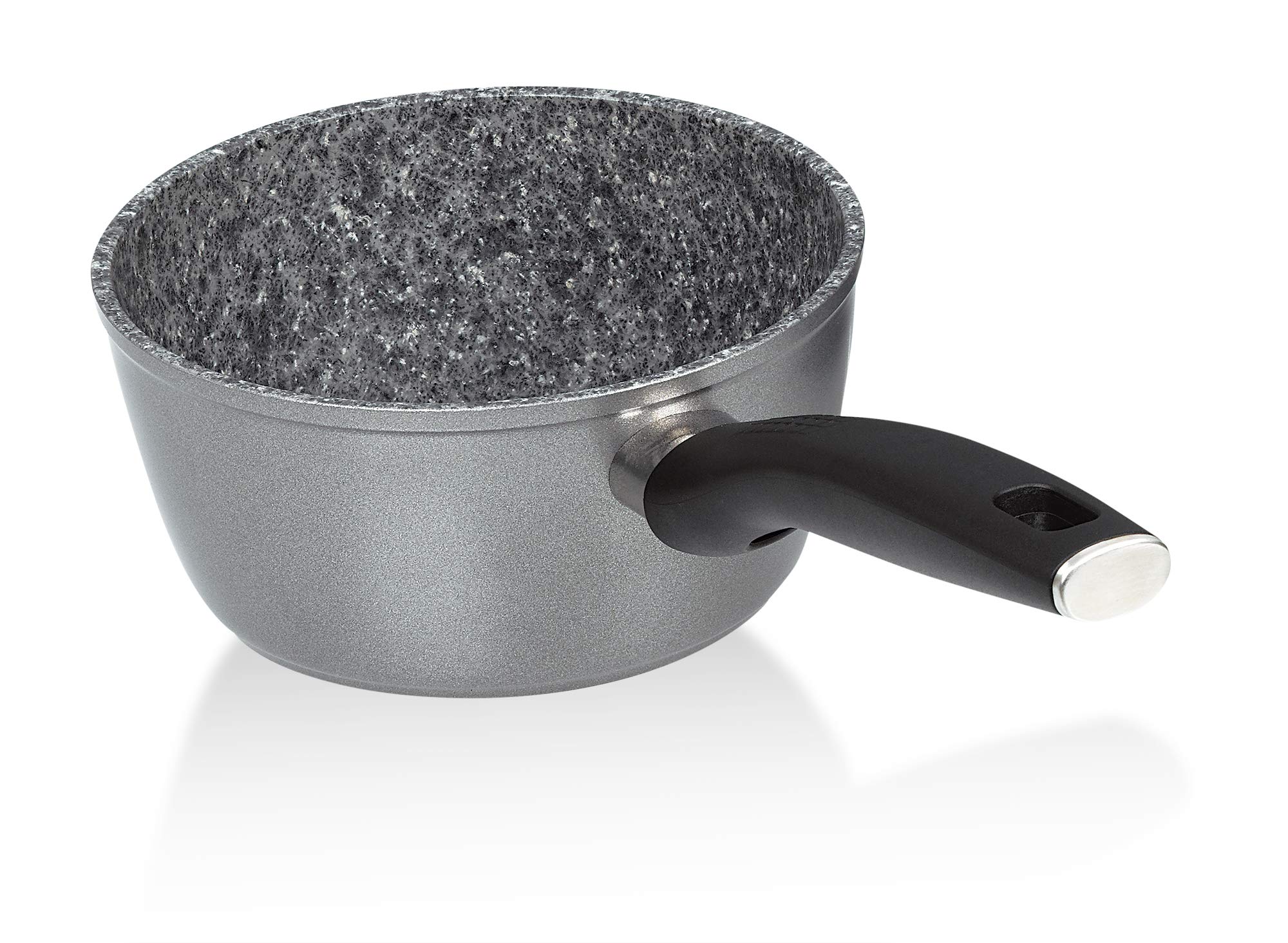 Jata Hogar - Batería de Cocina para Todo Tipo de cocinas. 3 Piezas: cazo de 16 cm, cazuela de 20 cm y cazuela de 24 cm. Antiadherentes. Gran Resistencia al Rayado