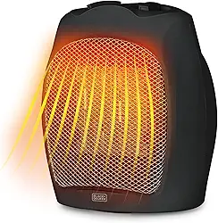 BLACK+DECKER Espaço pequeno, aquecedor de cerâmica 1500W para uso interno