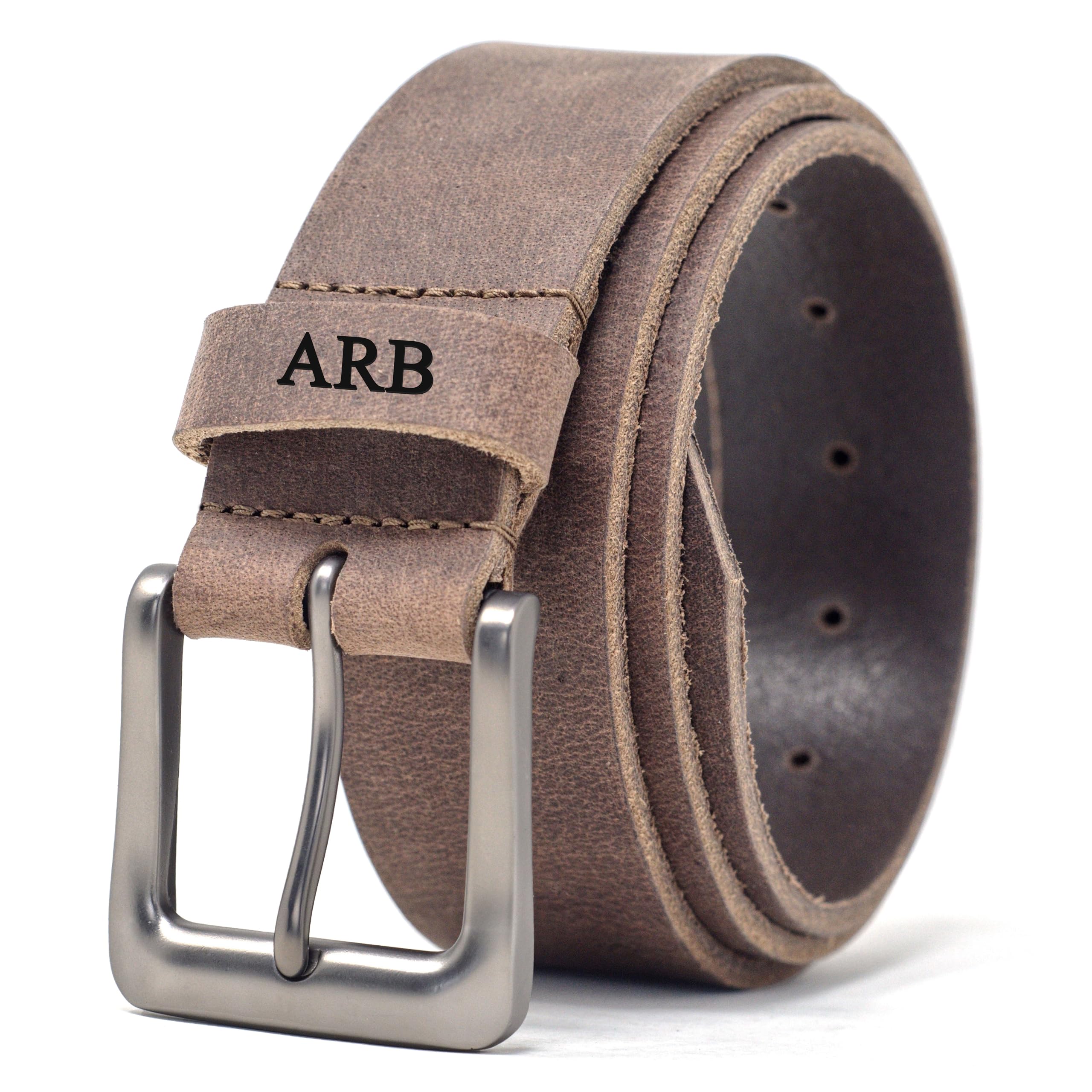 Ashford Ridge Men's Vintage Brown - Personalised Made In England Personalised 38Mm Full Hide Leather Belt - Vintage Brown 5XL