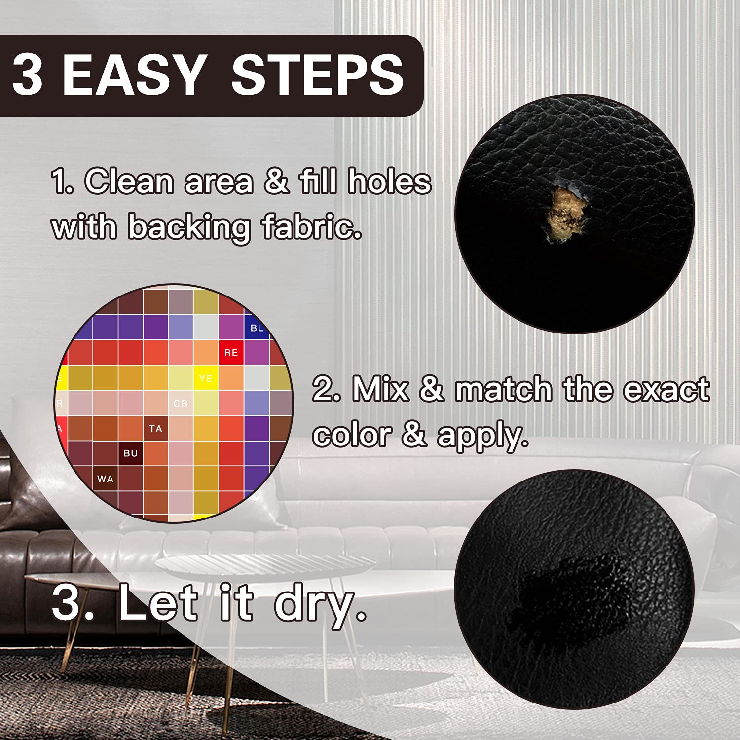 Buy ARCSSAI ARCSSAL Vinyl and Leather Repair Kit for Sofa, Jacket