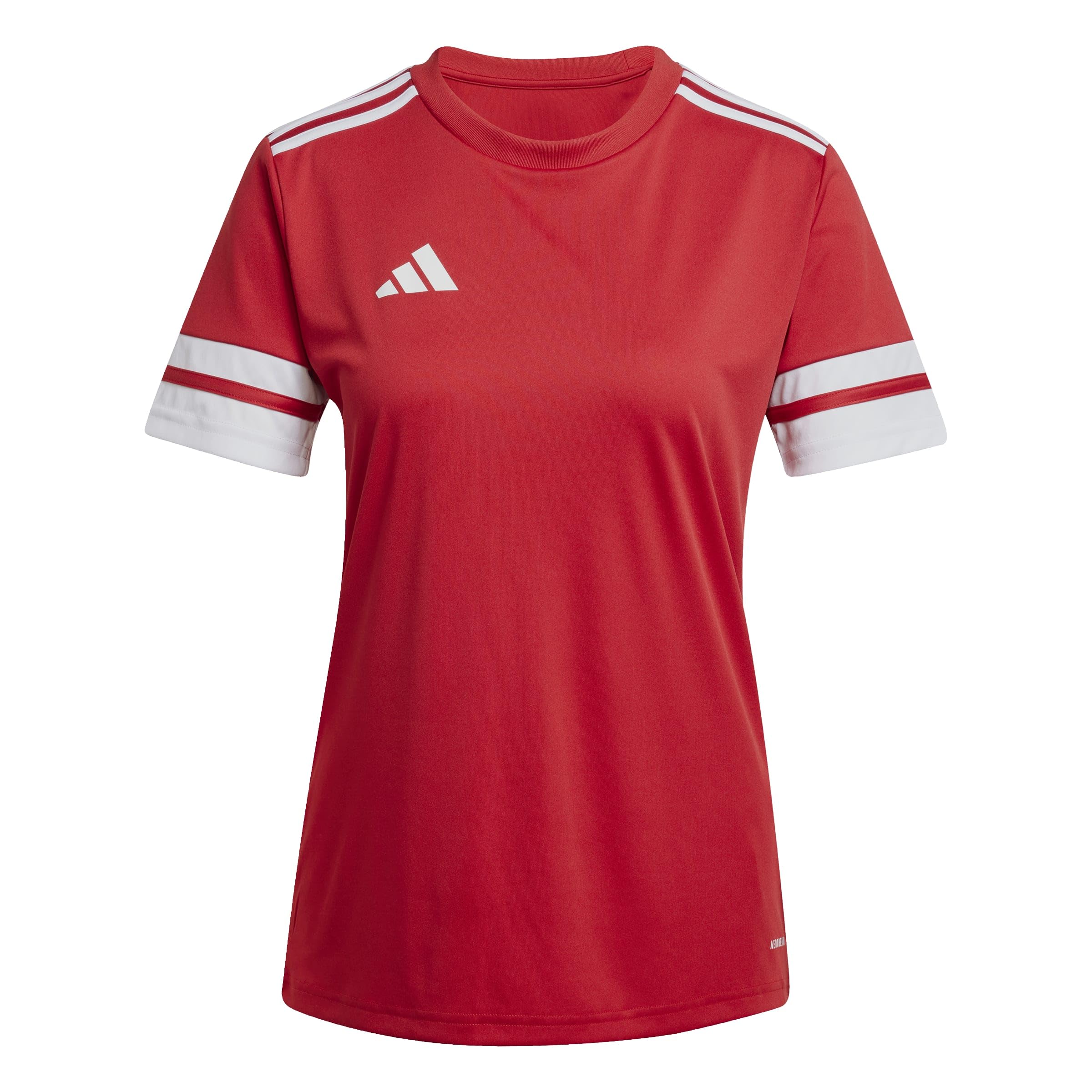 adidas Women's Squadra25 Jersey Short Sleeve Shirt, Team Power Red 2 / White, M
