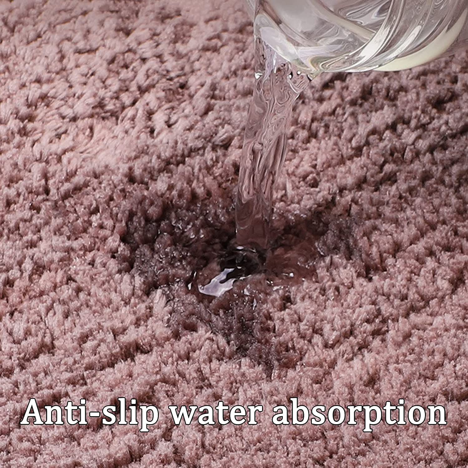 ZLZNX rutschfeste Badematte Verdickter Badvorleger für Badezimmer Saugfähiger Ultra weicher Badvorleger Teppich Flauschiger Mikrofaser Nachttisch Teppich Bodenmatte,03,60X90cm